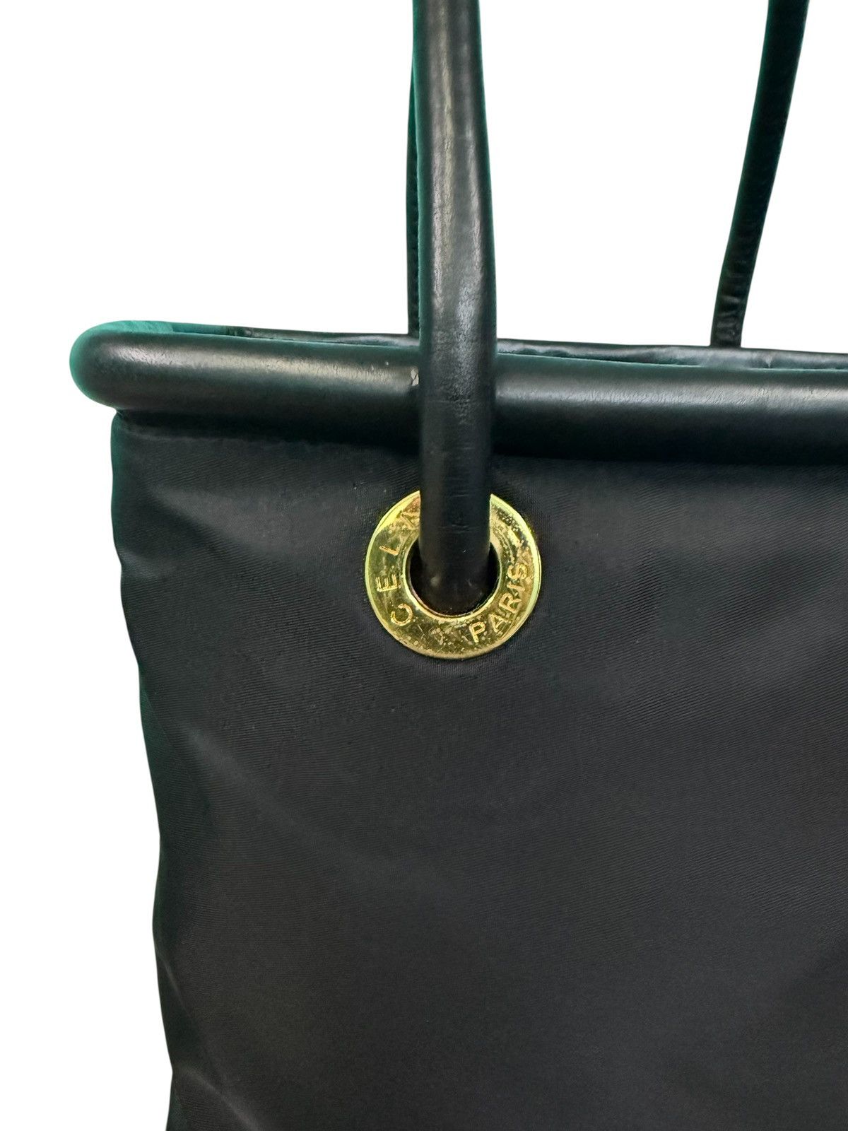 Celine RARE VINTAGE CELINE NYLON LEATHER HANDBAG Size ONE SIZE - 12 Thumbnail