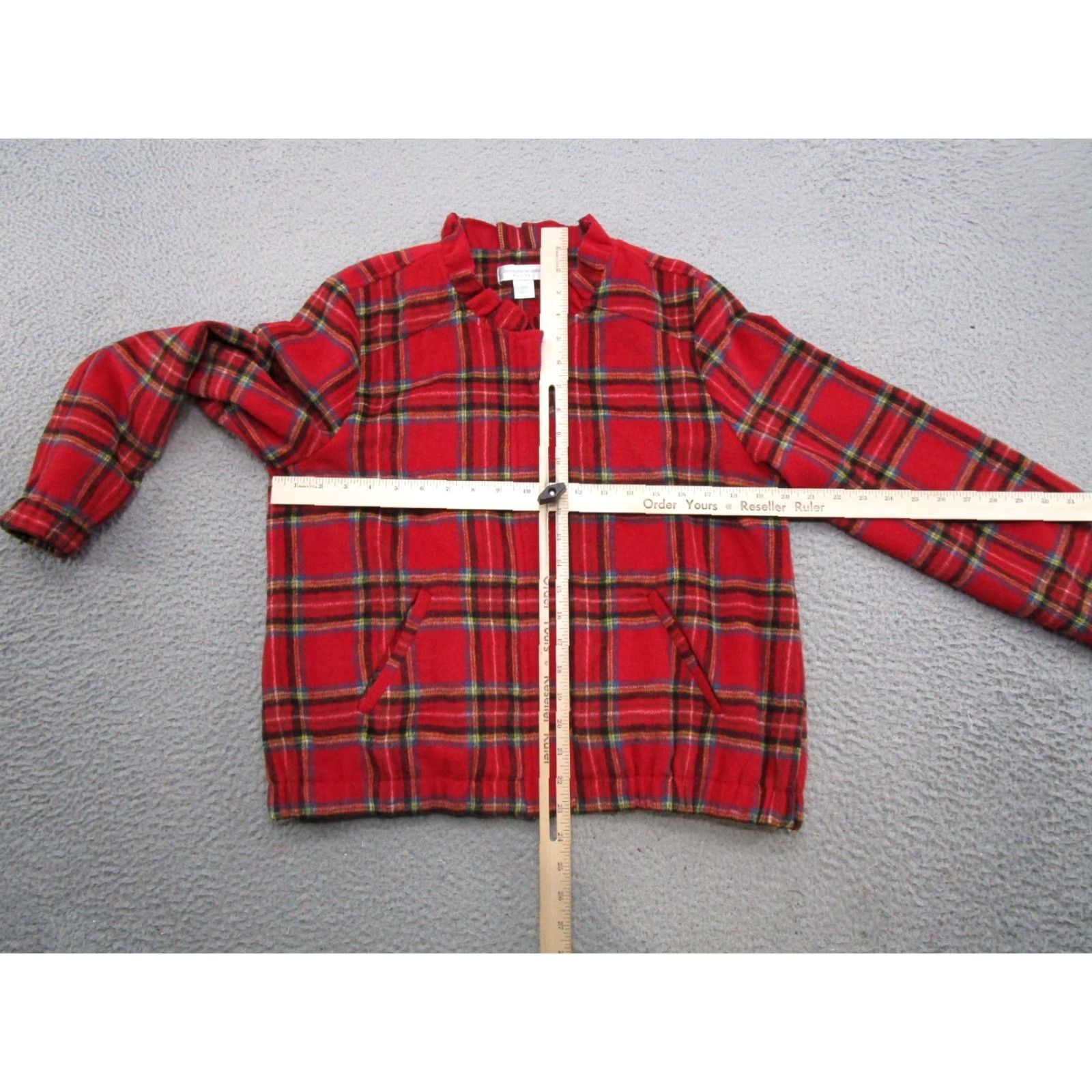 Vintage CHRISTOPHER BANKS Women’s Jacket Size Petite M 90s Plaid Wool Blend Full Zip Size M / US 6-8 / IT 42-44 - 5 Thumbnail