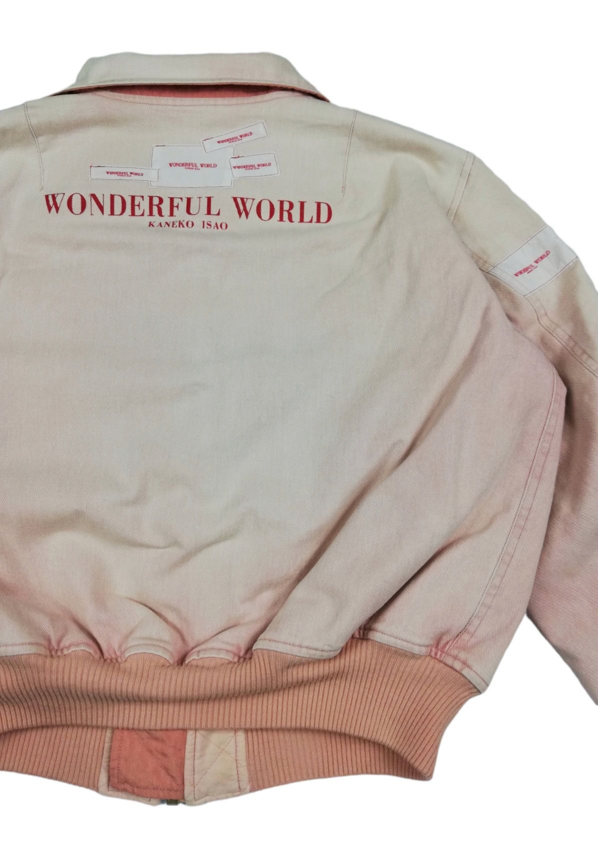 Japanese Brand × Kaneko Isao 🔥Wonderful World Kaneko Isao Denim Bomber Letterman Jacket Size US M / EU 48-50 / 2 - 22 Thumbnail