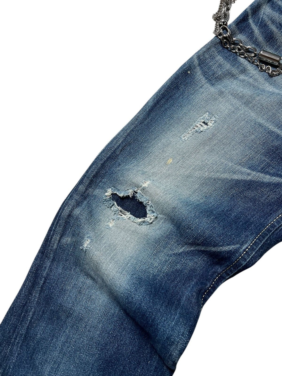 Edwin Edwin Blue Trip Destroyed Lgb Style Distressed Flared Pants Size US 32 / EU 48 - 7 Thumbnail