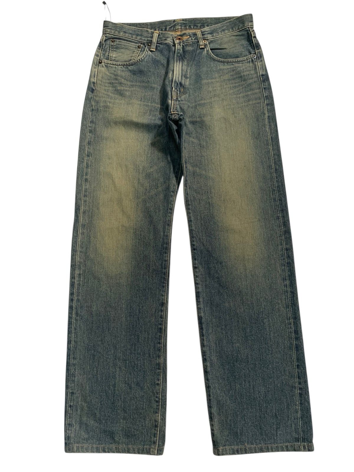 Edwin VINTAGE EDWIN 505X SELVEDGE FADED & RUSTY DISTRESSED DENIM Size US 31 - 1 Thumbnail