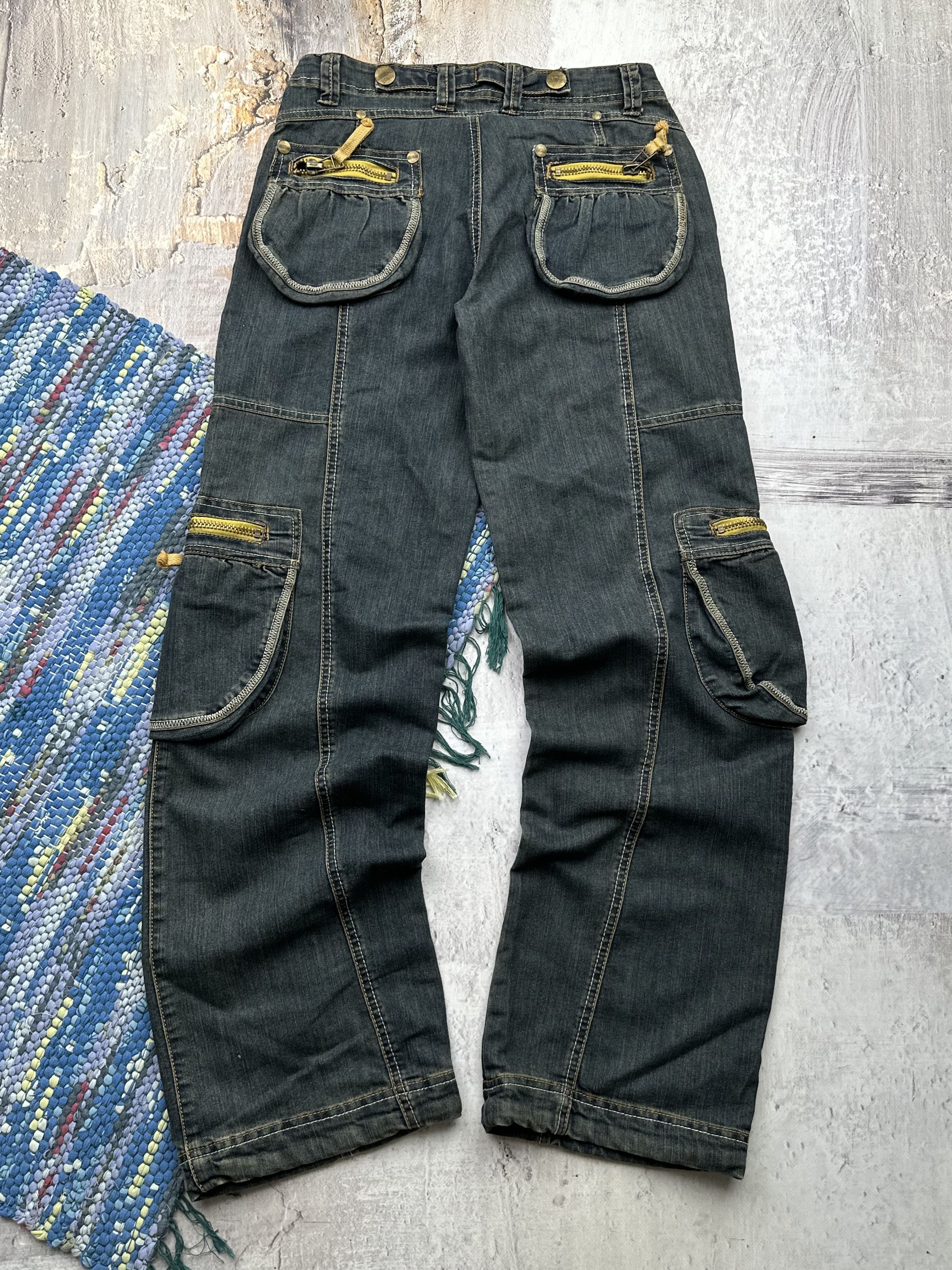 Japanese Brand Vintage Cargo Wide Jeans A470(87) Size US 29 - 4 Thumbnail