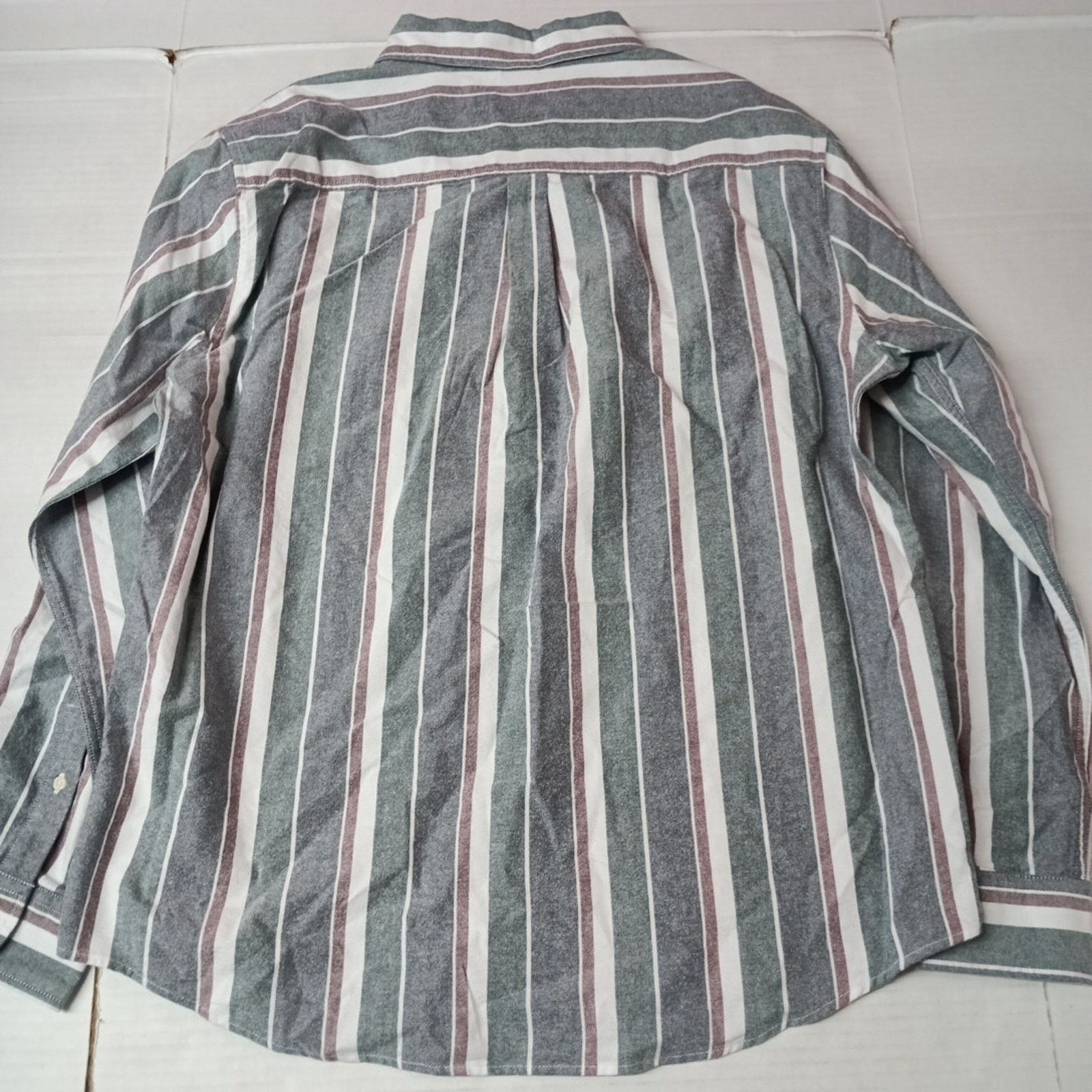 Chaps Chaps Seacoast Oxford Woven Shirt Men's XL Evergreen Striped Size US XL / EU 56 / 4 - 8 Thumbnail
