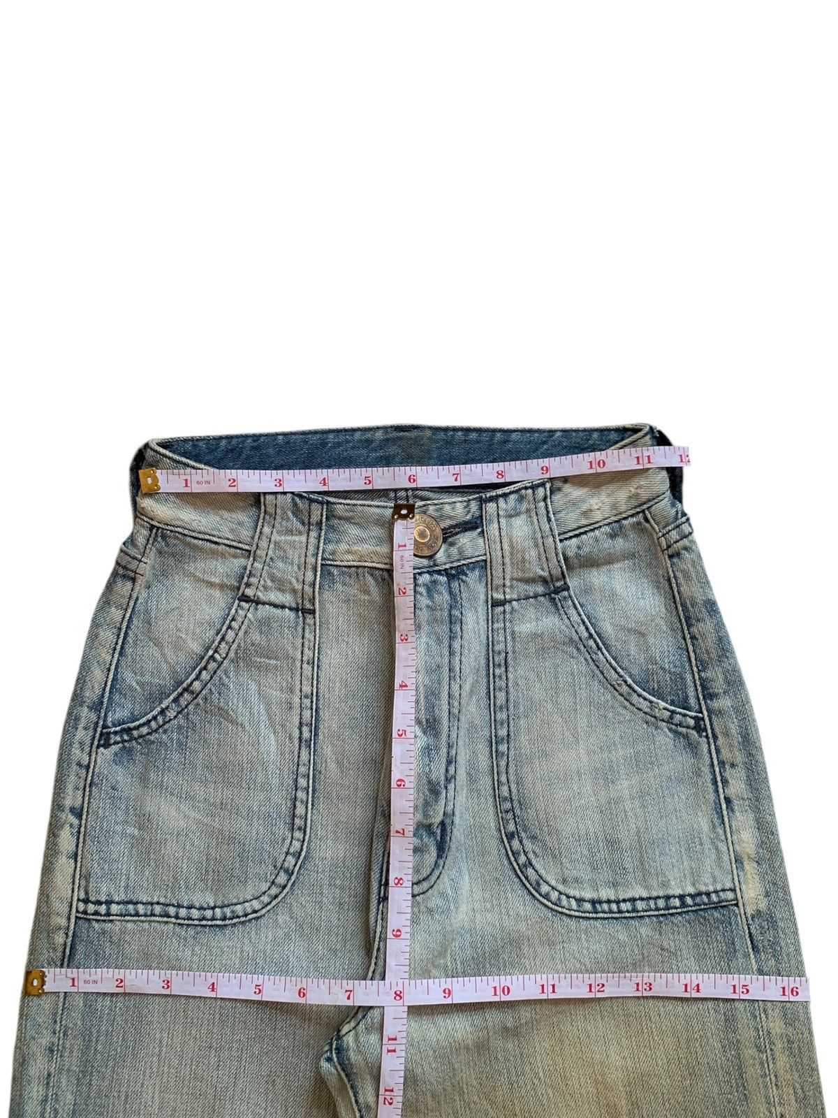 Hysteric Glamour × Japanese Brand Vintage Japanese Brand Mud Wash Fatigue Flare Jeans Size 23" - 12 Thumbnail