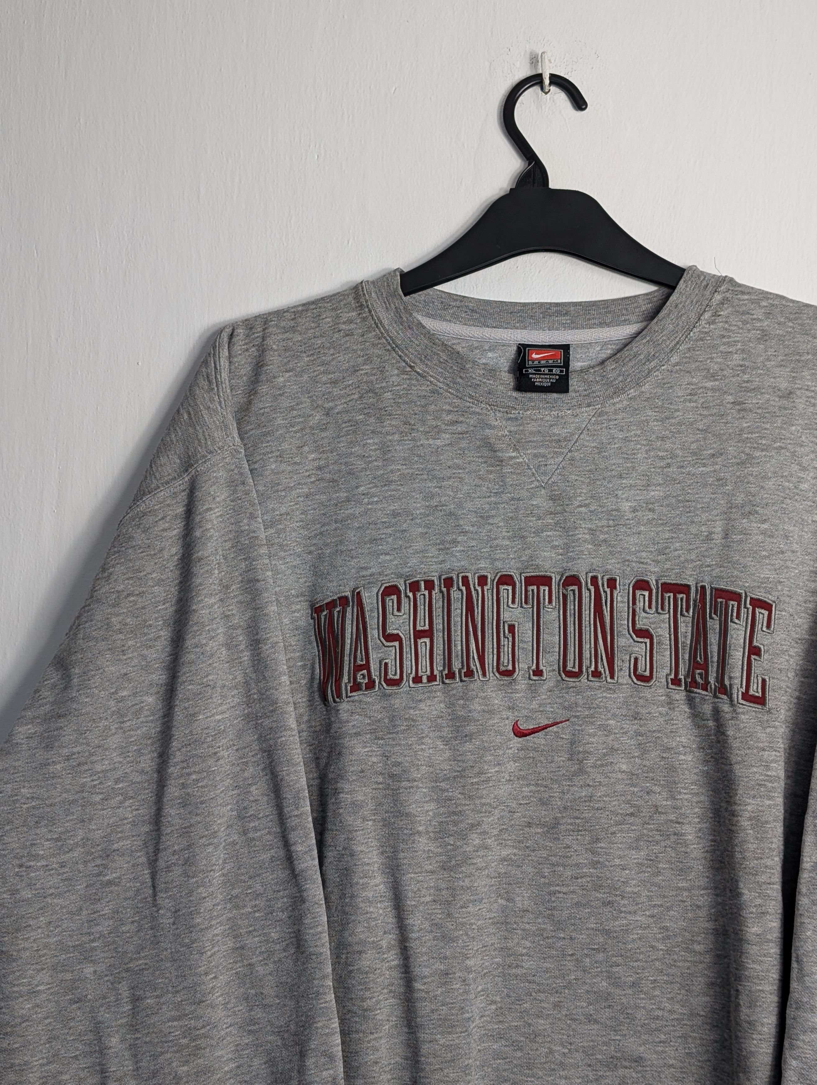 Nike × Vintage Vintage 90s Nike Team Washington State Sweatshirt Size US XL / EU 56 / 4 - 2 Thumbnail