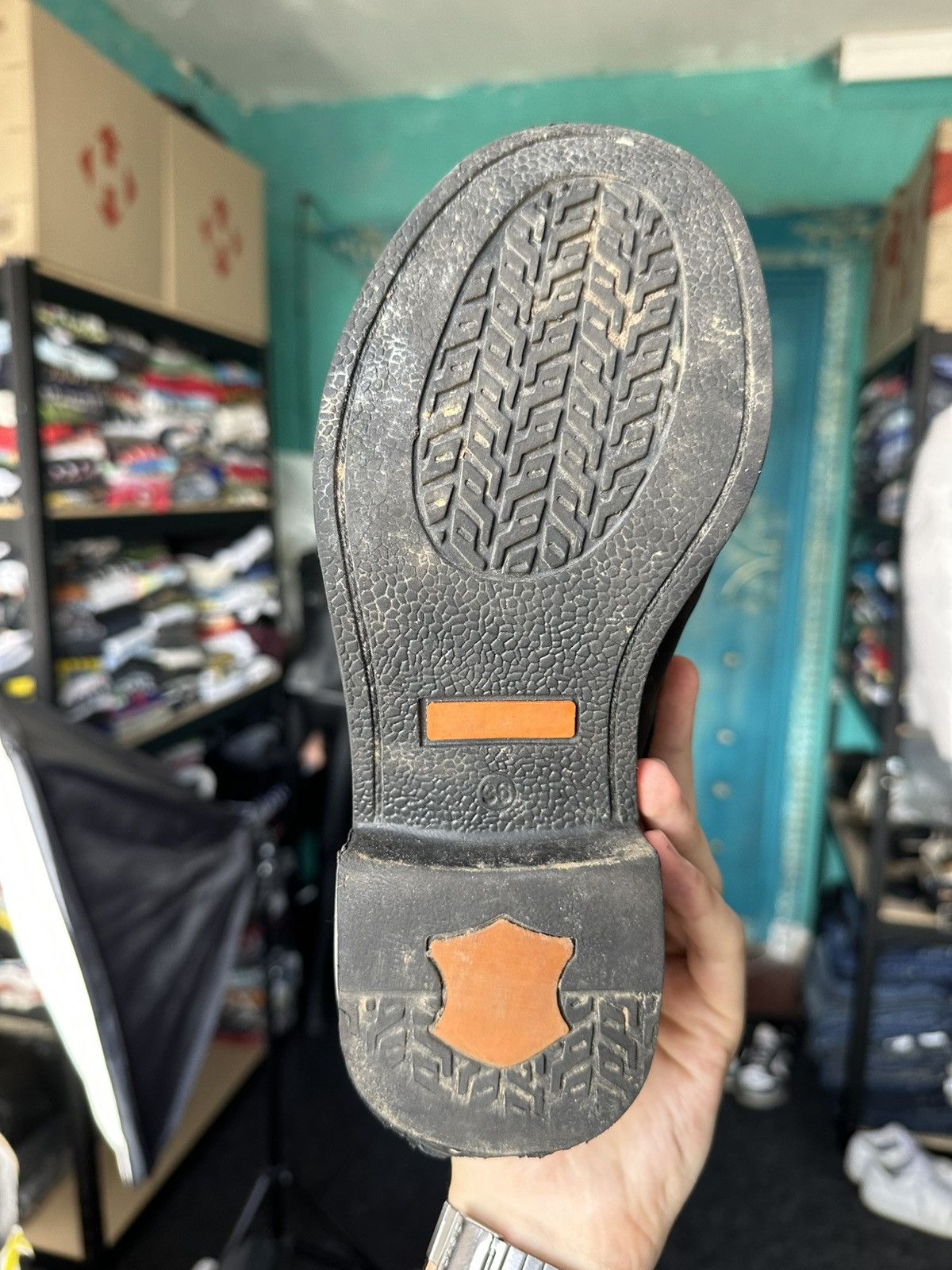 Harley Davidson 🚨RARE HARLEY DAVIDSON BLACK BOOTS METAL WITH LOGO IF6WAS9 Size US 6 / IT 36 - 10 Thumbnail