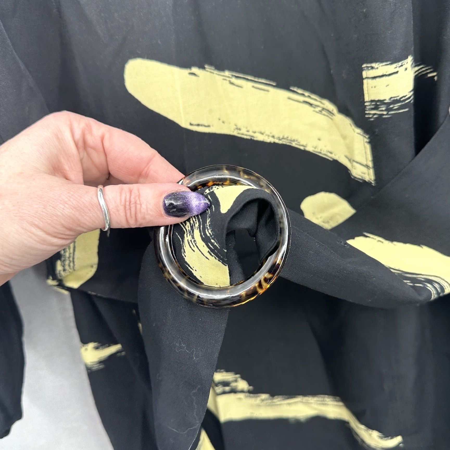 Joie JOIE Shirt Dress Womens XS Dolman Sleeve Belt Mini Black Vintage No Size XS / US 0-2 / IT 36-38 - 4 Thumbnail