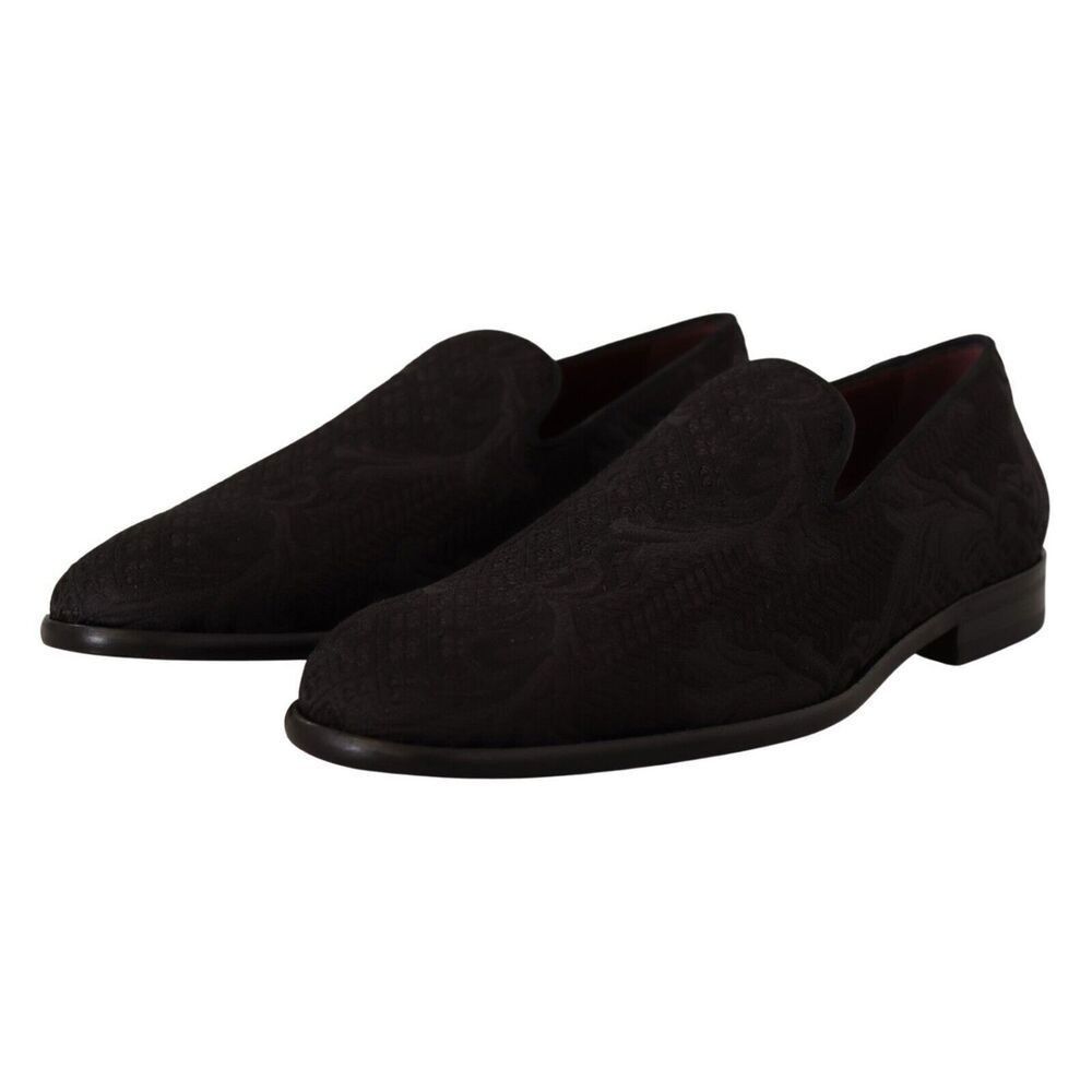 Dolce & Gabbana Dolce & Gabbana Black Floral Brocade Slippers Size US 6 / EU 39 - 3 Thumbnail