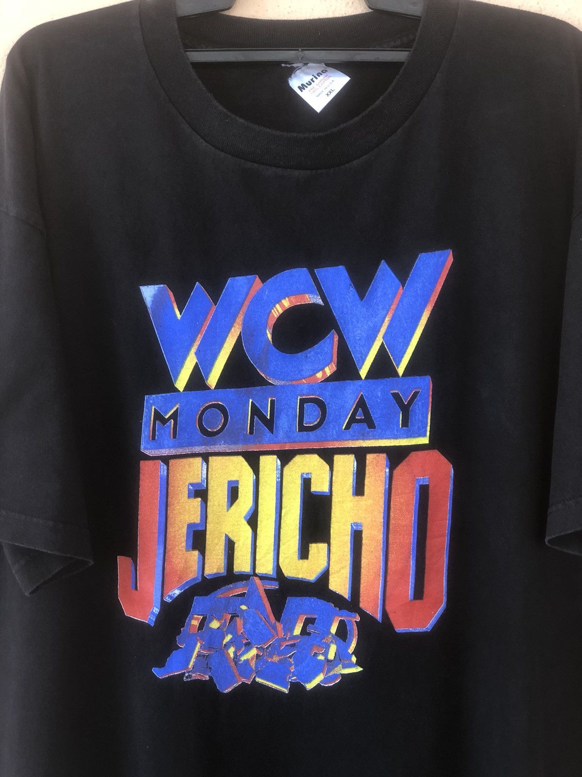 Vintage Vintage 90s WCW MONDAY JERICHO Wrestling Tee Size US XXL / EU 58 / 5 - 2 Thumbnail