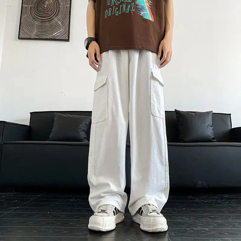 Japanese Brand Retro loose and loose wide leg pocket jeans Size US 30 / EU 46 - 1 Thumbnail