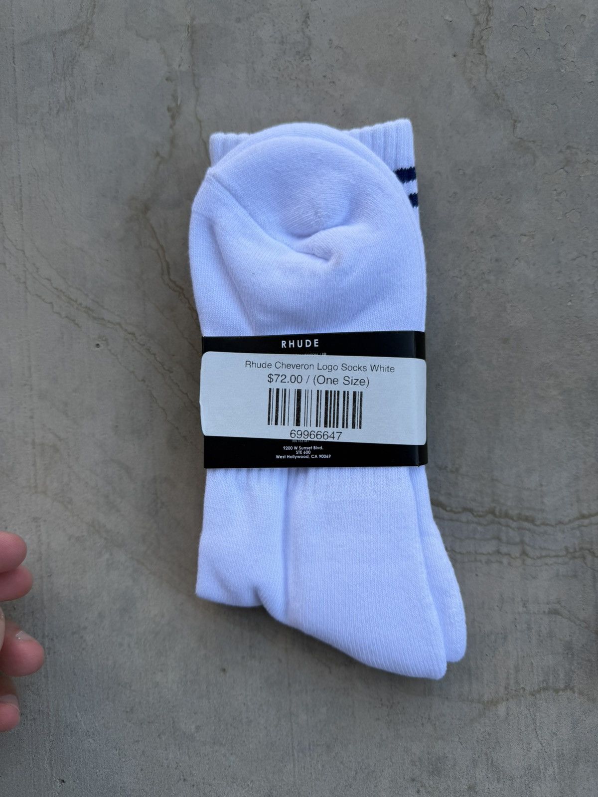 Rhude Rhude Moonlight Logo Socks White/Blue/Red Size ONE SIZE - 2 Thumbnail