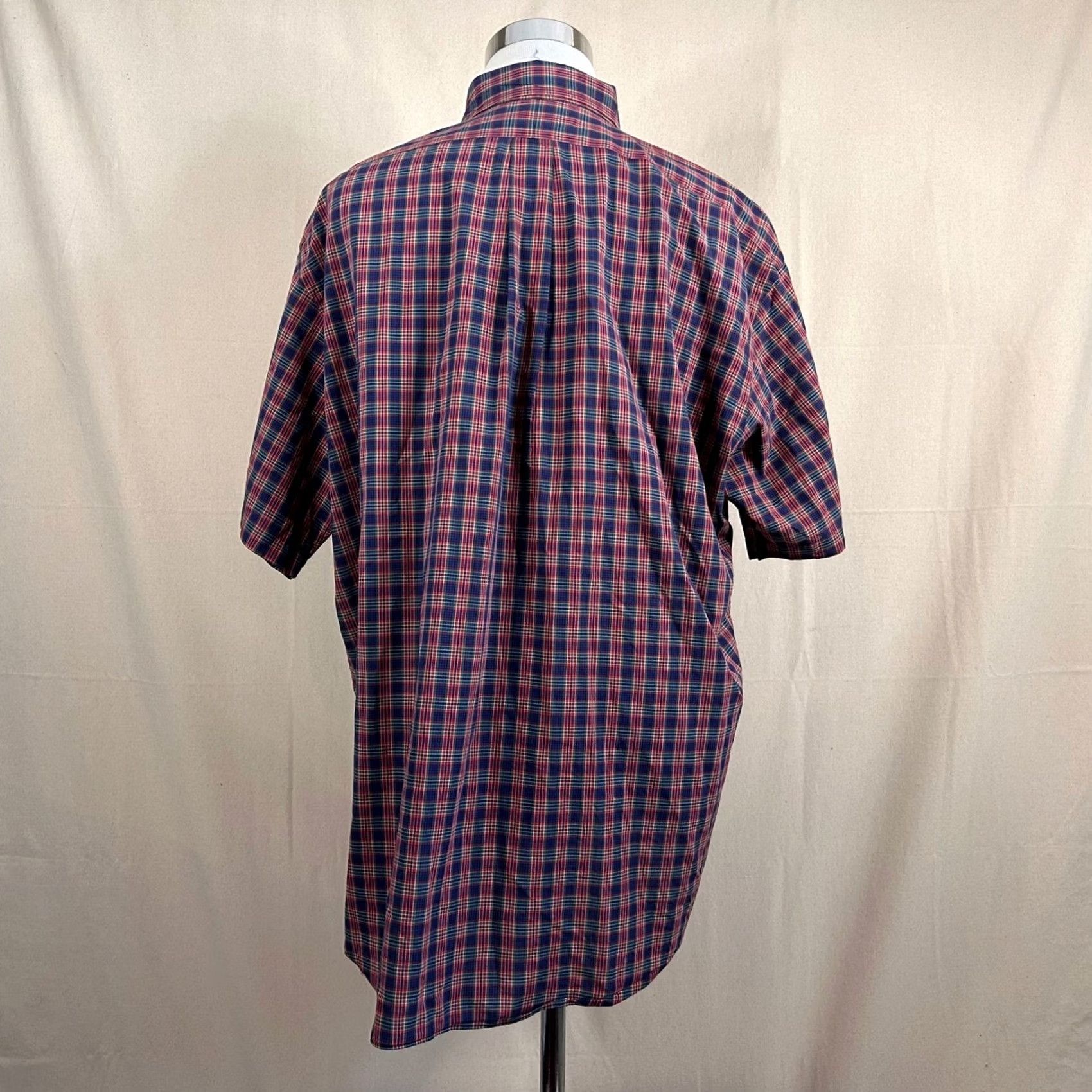 Polo Ralph Lauren VINTAGE Ralph Lauren Blake Button Down Shirt XL Red Plaid Short Sleeve Cotton Mens Size US XL / EU 56 / 4 - 4 Thumbnail