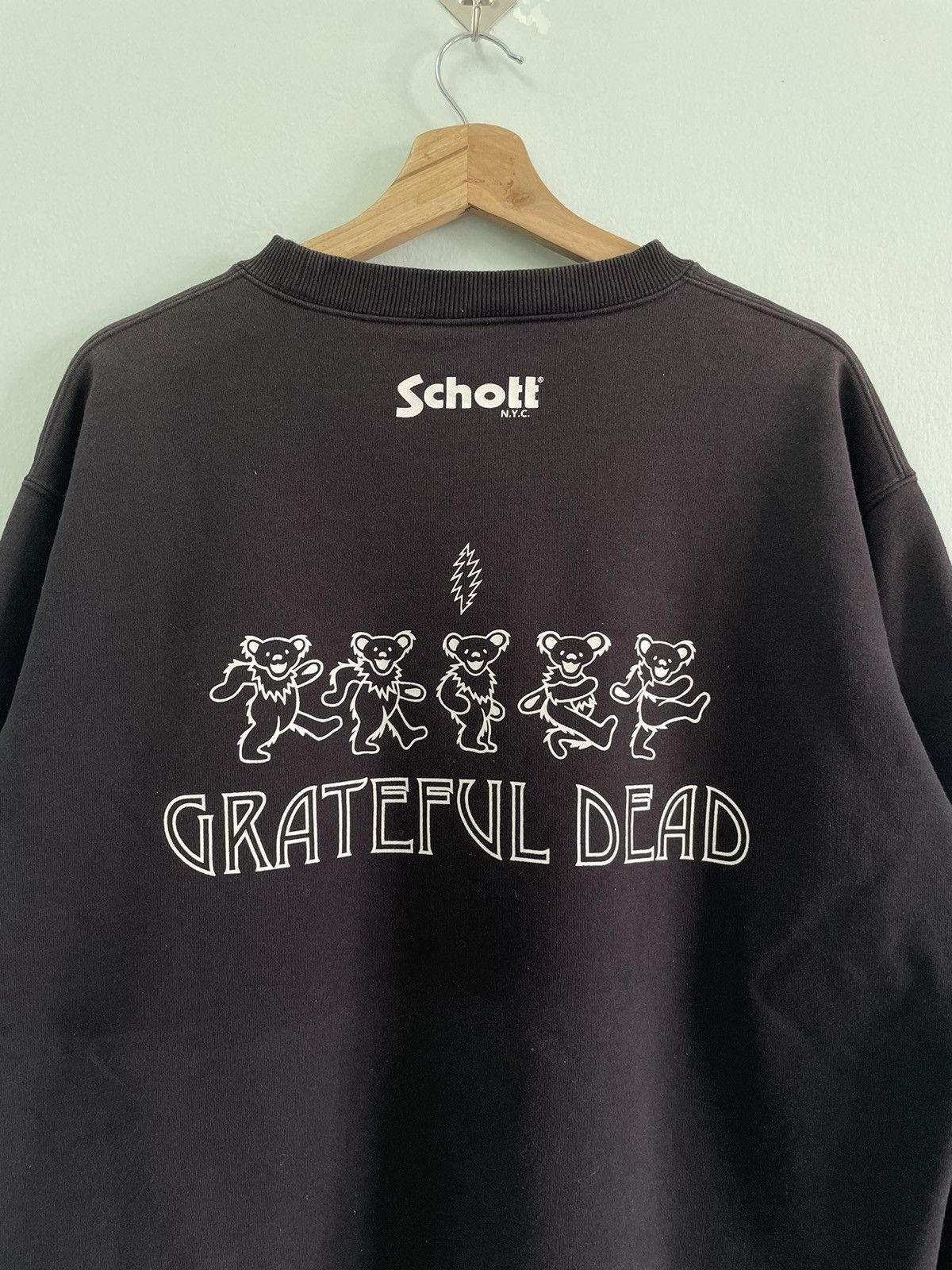 Band Tees × Grateful Dead × Schott Grateful Dead X Schott Sweatshirt Sunfaded Size US L / EU 52-54 / 3 - 3 Thumbnail