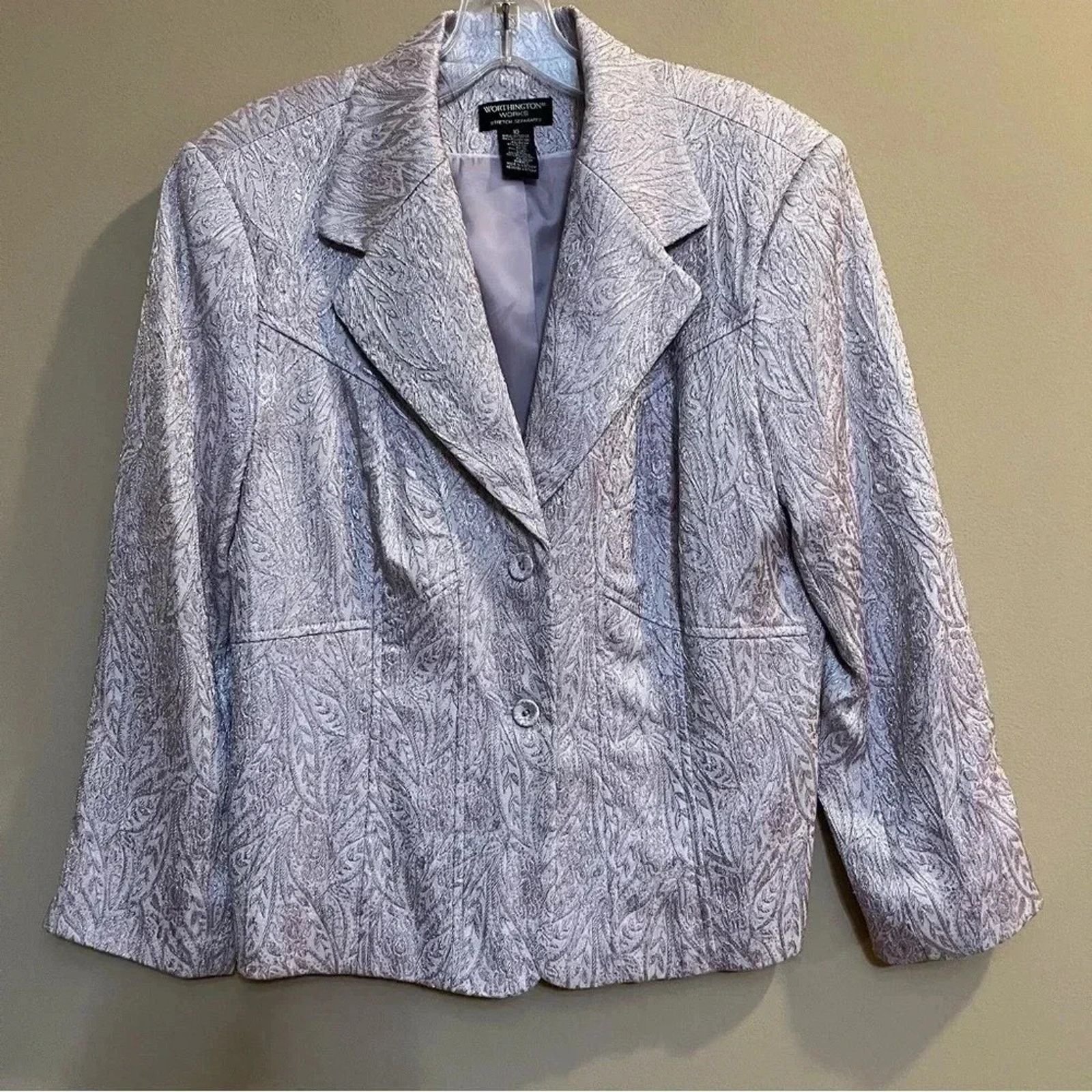 Worthington Worthington Works Size 10 Two Button Blazer Jacket Size L / US 10 / IT 46 - 1 Thumbnail
