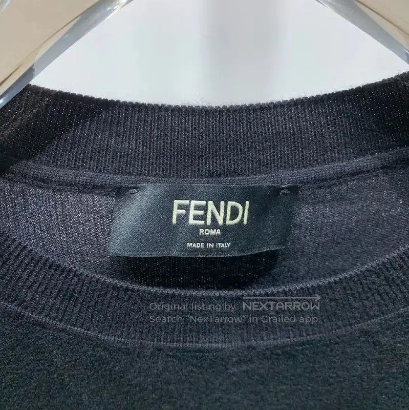 Fendi Fendi Black Wool Knit Sweater for Men . Size US M / EU 48-50 / 2 - 2 Thumbnail