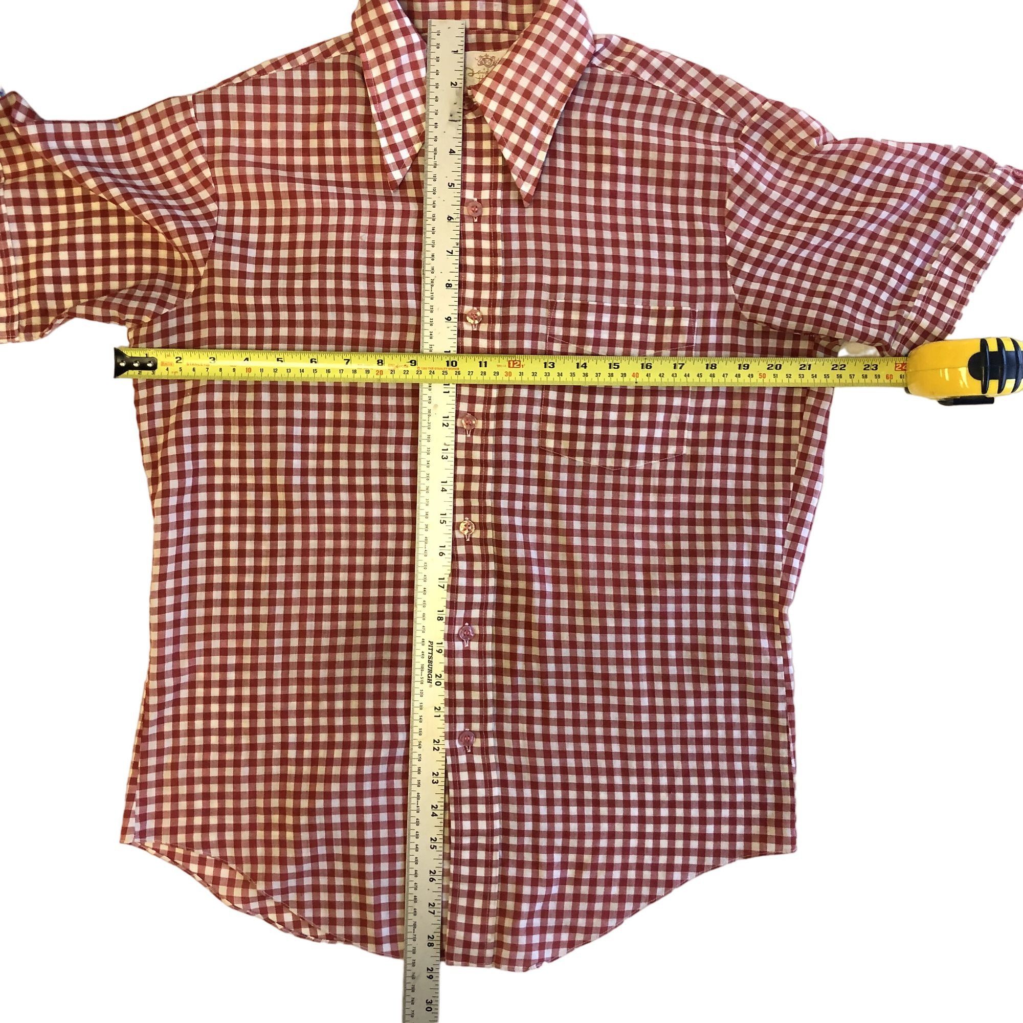 Other Vtg David Harrison Red CHECKERED MoD BUTTERFLLY Collar Shirt Size US L / EU 52-54 / 3 - 6 Thumbnail