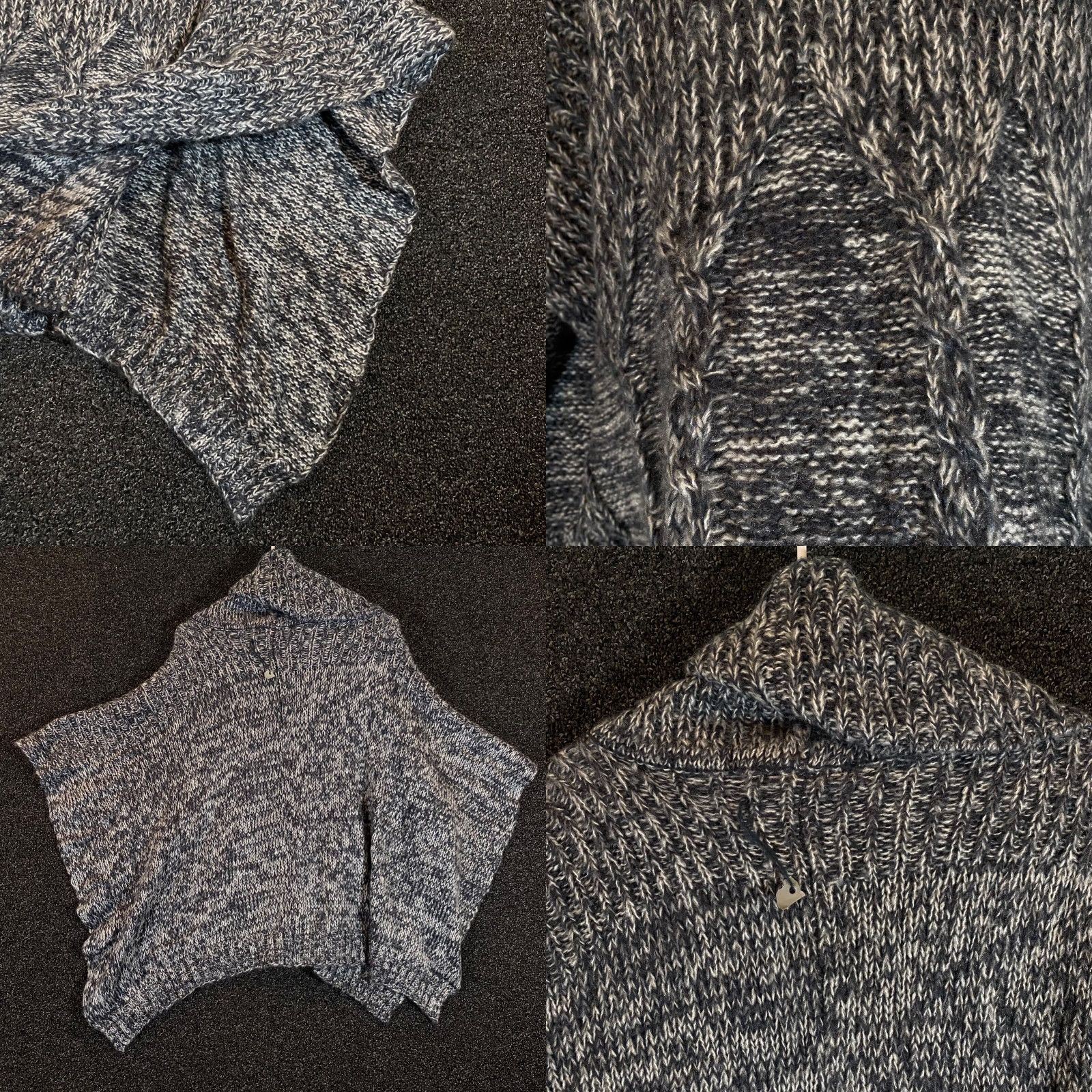 Vintage VINTAGE WOODEN SHIPS Sweater Womens M/L Poncho Gray Knit Cowl Neck Pullover Fall Size M / US 6-8 / IT 42-44 - 8 Thumbnail