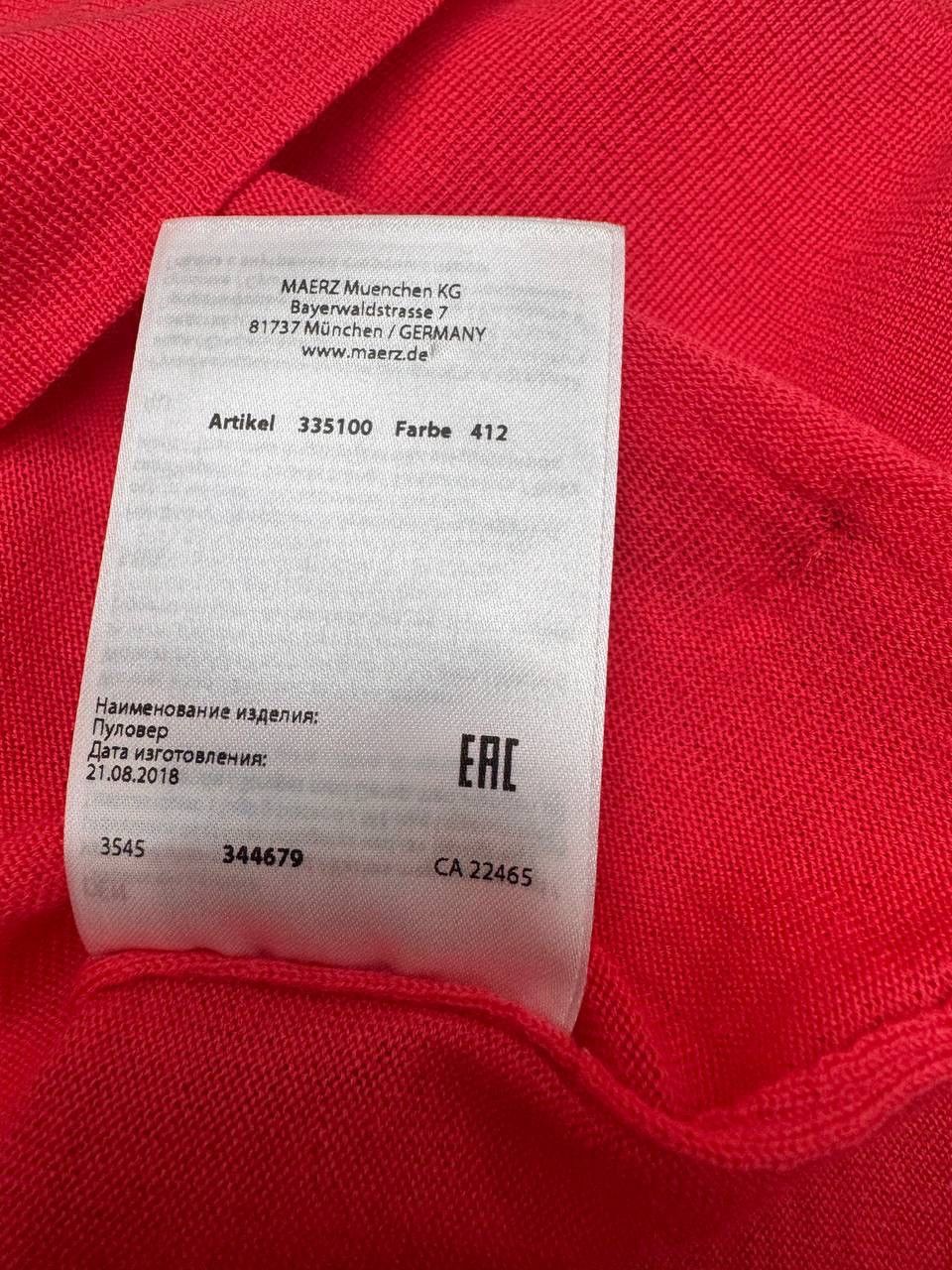 Merz B. Schwanen Maerz Muenchen Merino Wool Sweater Red Women's Size M Size M / US 6-8 / IT 42-44 - 5 Thumbnail