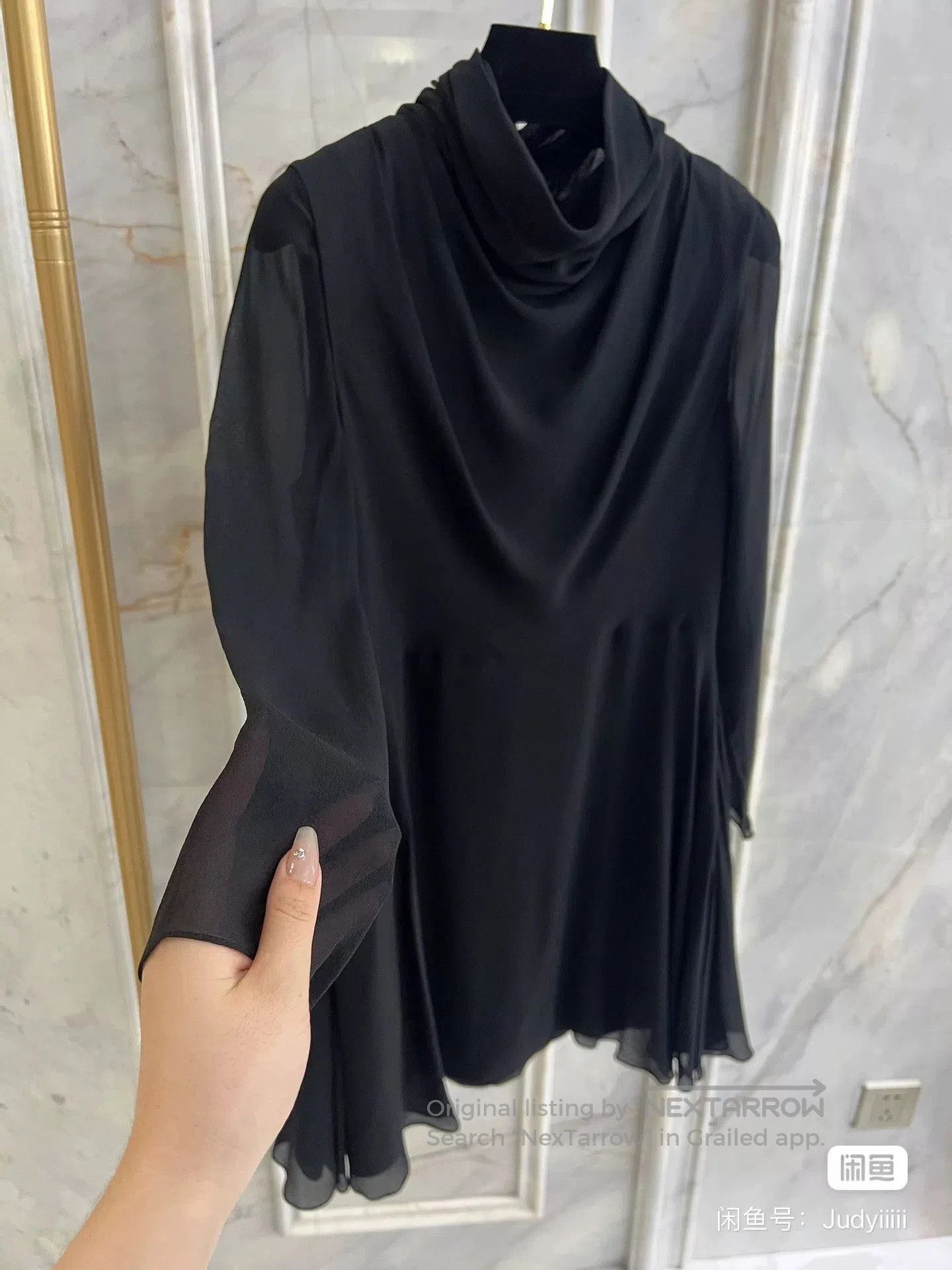 Saint Laurent Paris Saint Laurent Black High Neck Dress. Size M / US 6-8 / IT 42-44 - 7 Thumbnail