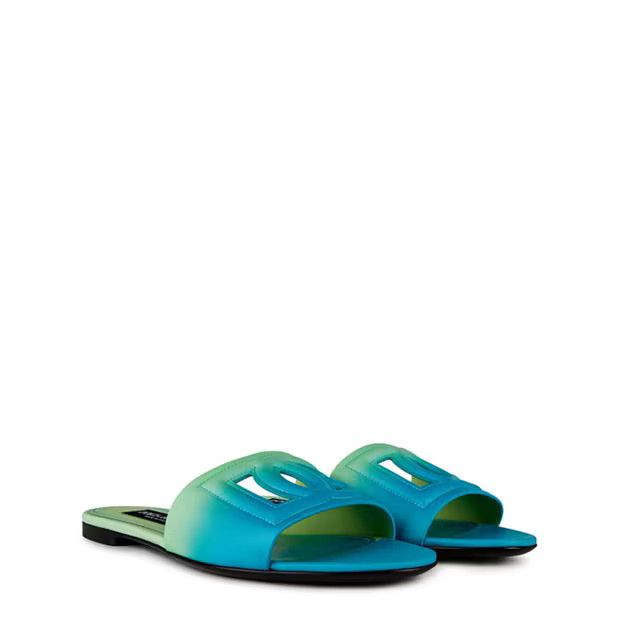 Dolce & Gabbana o1g2r1mq1024 Calfskin Sliders in Multicolor Size US 6 / IT 36 - 3 Thumbnail