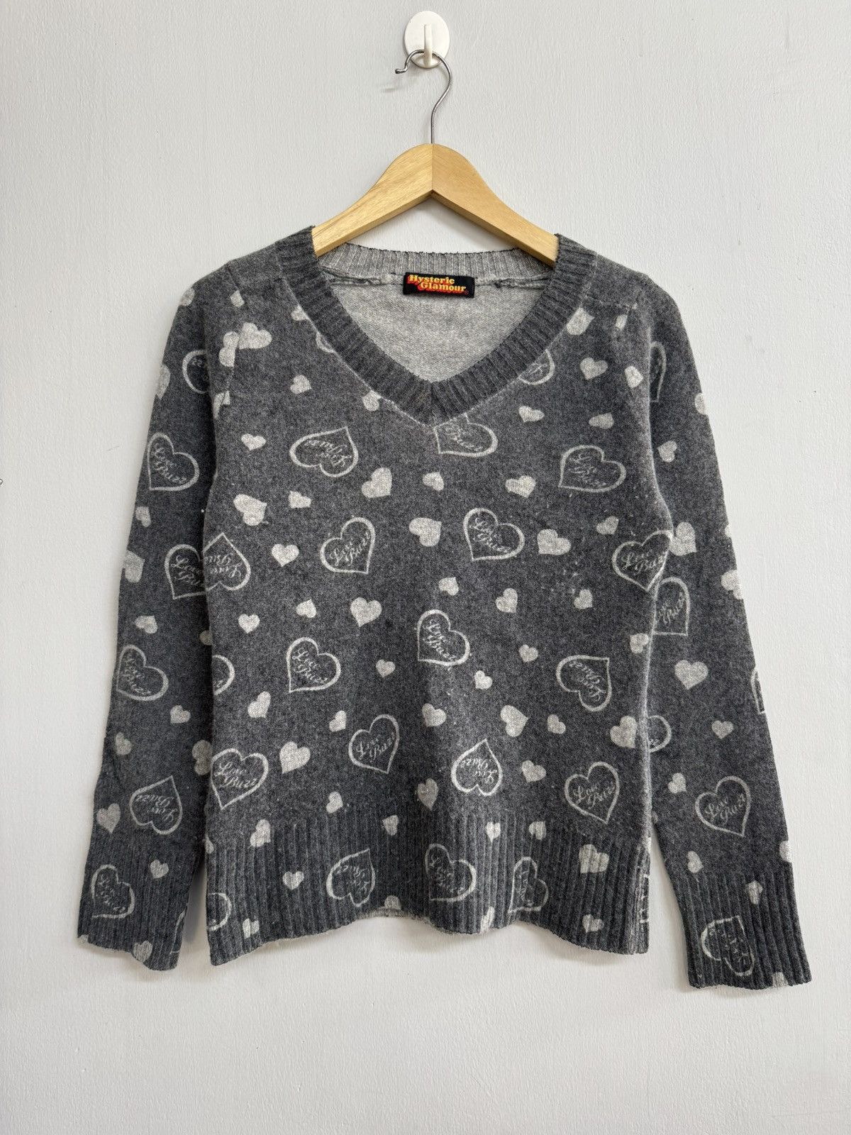 Hysteric Glamour HYSTERIC GLAMOUR LOVE BUZZ LOGO SWEATER Size S / US 4 / IT 40 - 1 Thumbnail