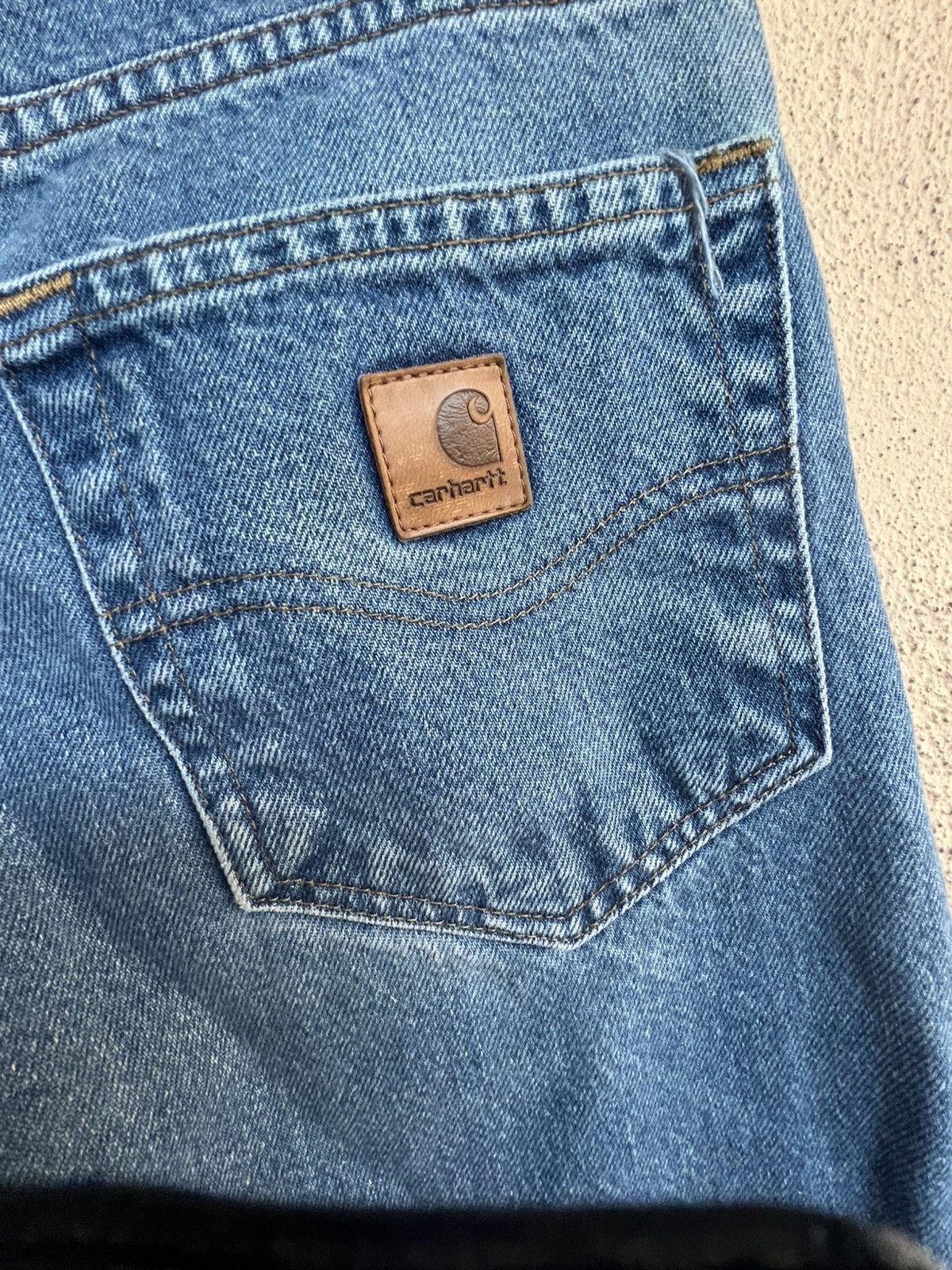 Carhartt Perfectly worn in vintage light blue denim CARHARTT jeans Size US 31 - 5 Thumbnail