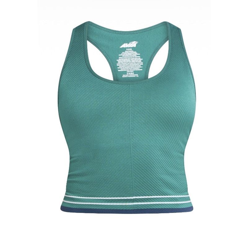 Avia XS Seamless Low Impact Racerback Bra Tank Teal Scoop neck Size XS / US 0-2 / IT 36-38 - 3 Thumbnail