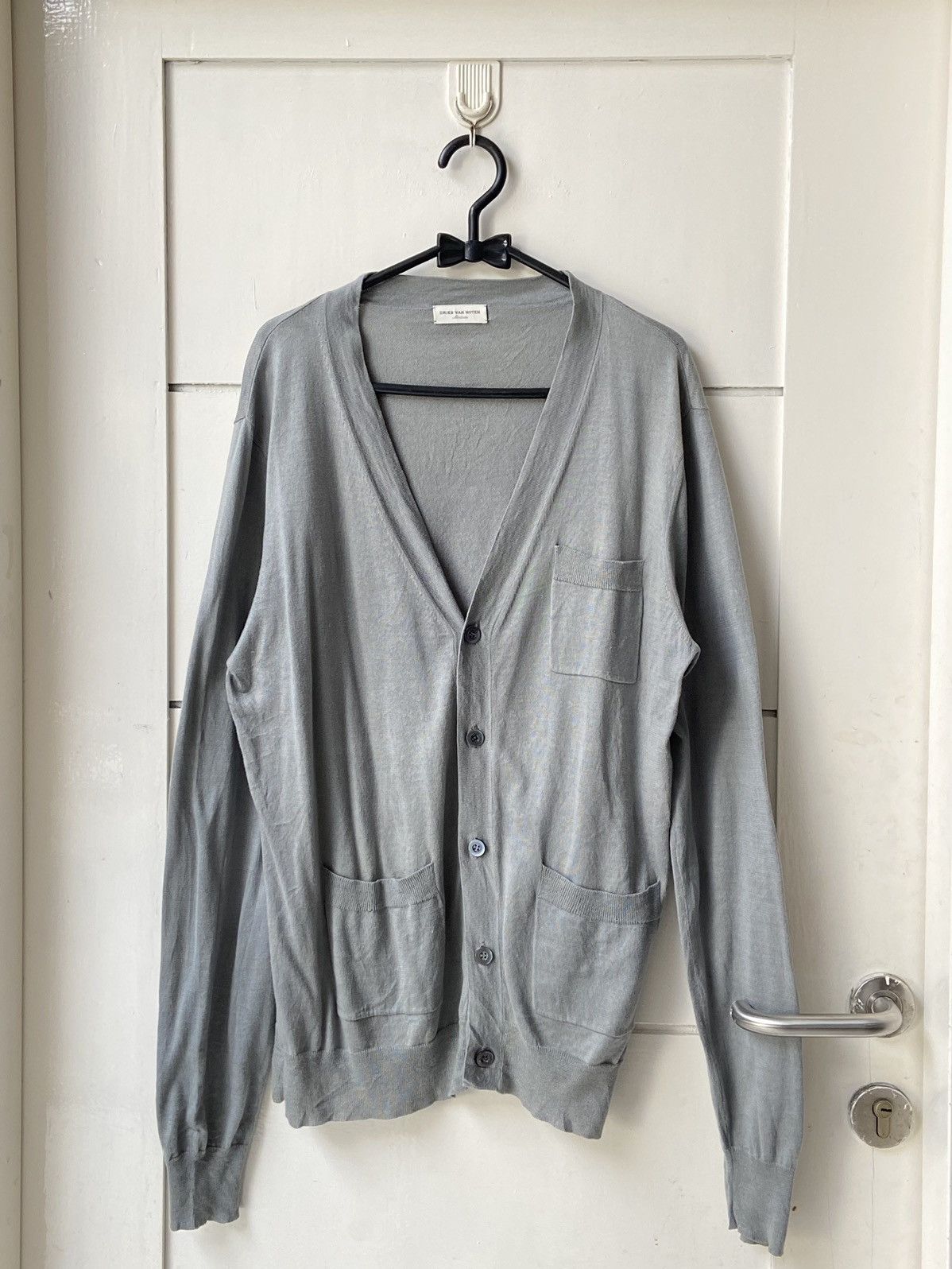 Dries Van Noten DRIES VAN NOTEN Grey Gardigan Size US S / EU 44-46 / 1 - 1 Thumbnail