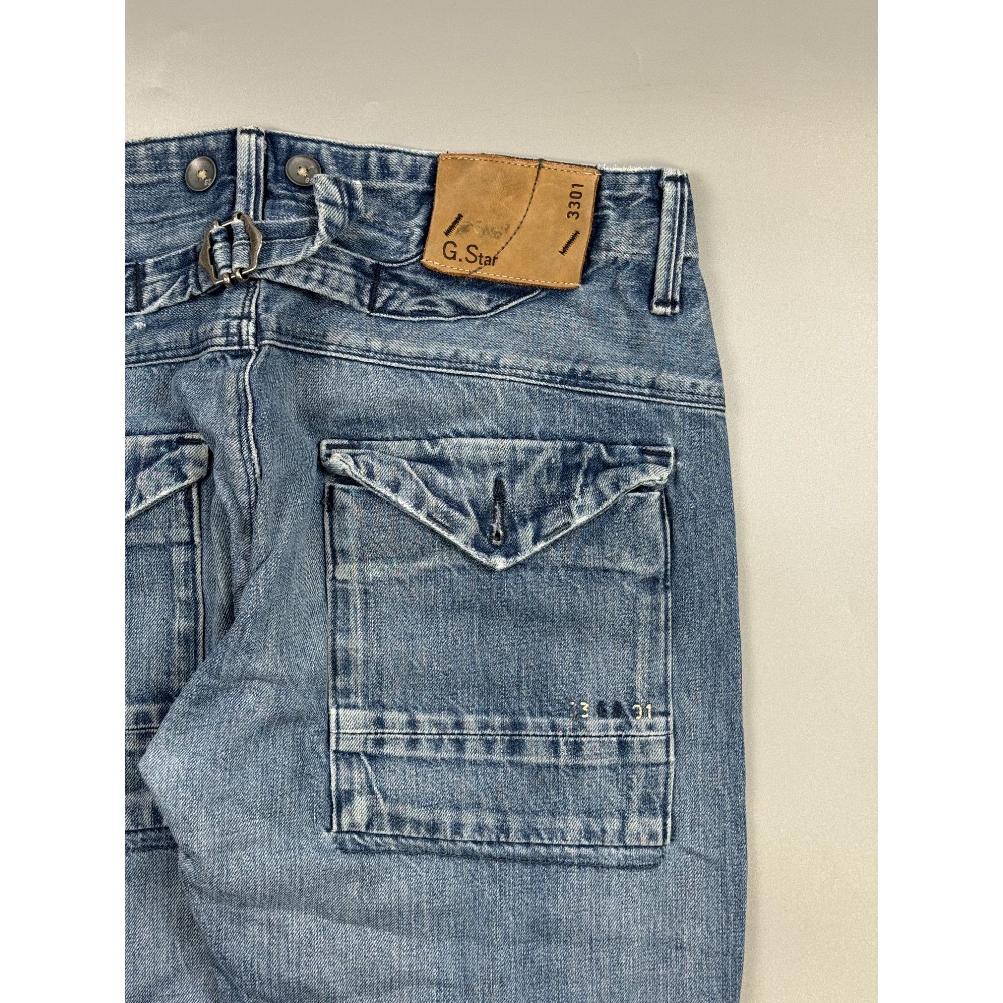 G-Star G-Star RAW Army Lumber Straight Denim Jeans Pants (Y1191) Size US 32 / EU 48 - 14 Thumbnail