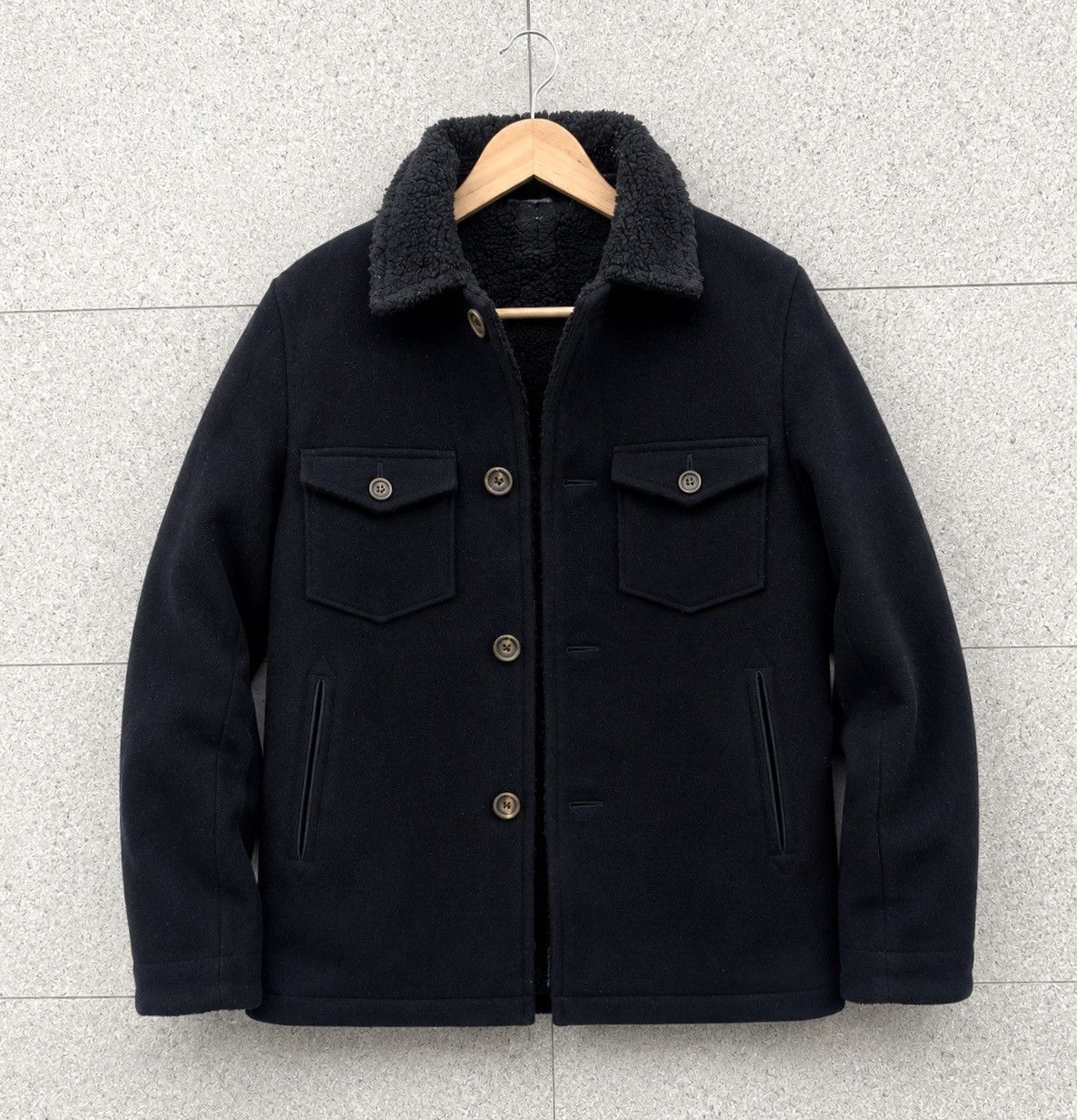 Blue Blue Japan Vintage Blue Blue Japan Sherpa Lined Winter Work Jacket Size US M / EU 48-50 / 2 - 3 Thumbnail