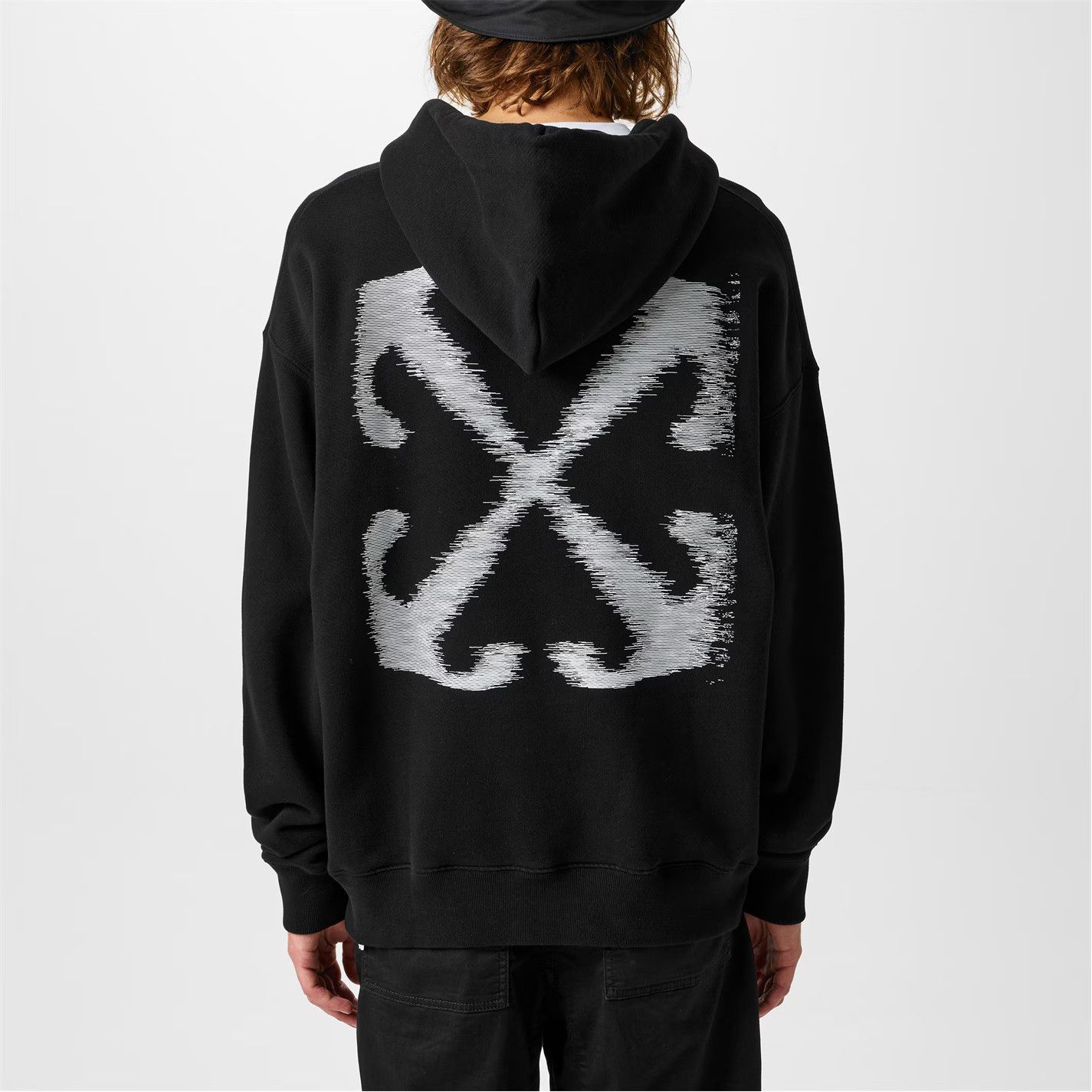 Off-White o1g2r1mq0226 Logo Print Cotton Hoodie In Black Size US XL / EU 56 / 4 - 4 Thumbnail