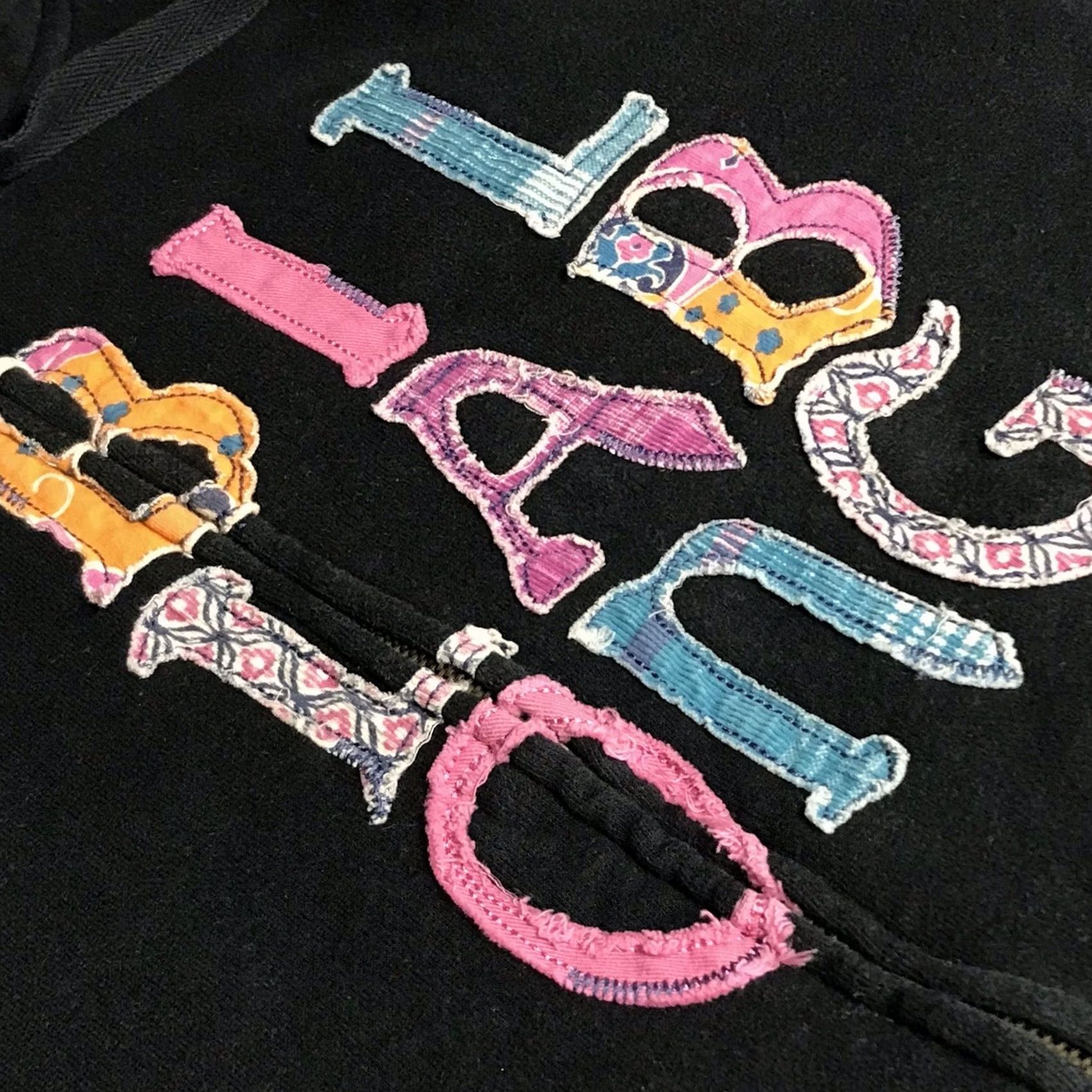 Billabong VTG Billabong Women Black Patchwork Y2K Distressed Zip Hoodie Sweatshirt XL Size XL / US 12-14 / IT 48-50 - 4 Thumbnail