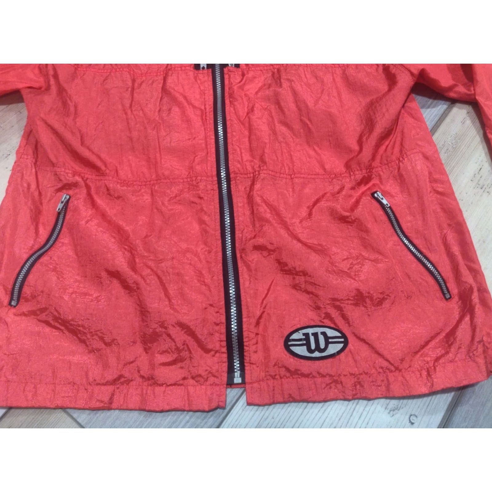 Wilson Vintage Wilson Jacket Hoodie Windbreaker Athletic Track Red Men's M Full Zip Size US M / EU 48-50 / 2 - 2 Thumbnail