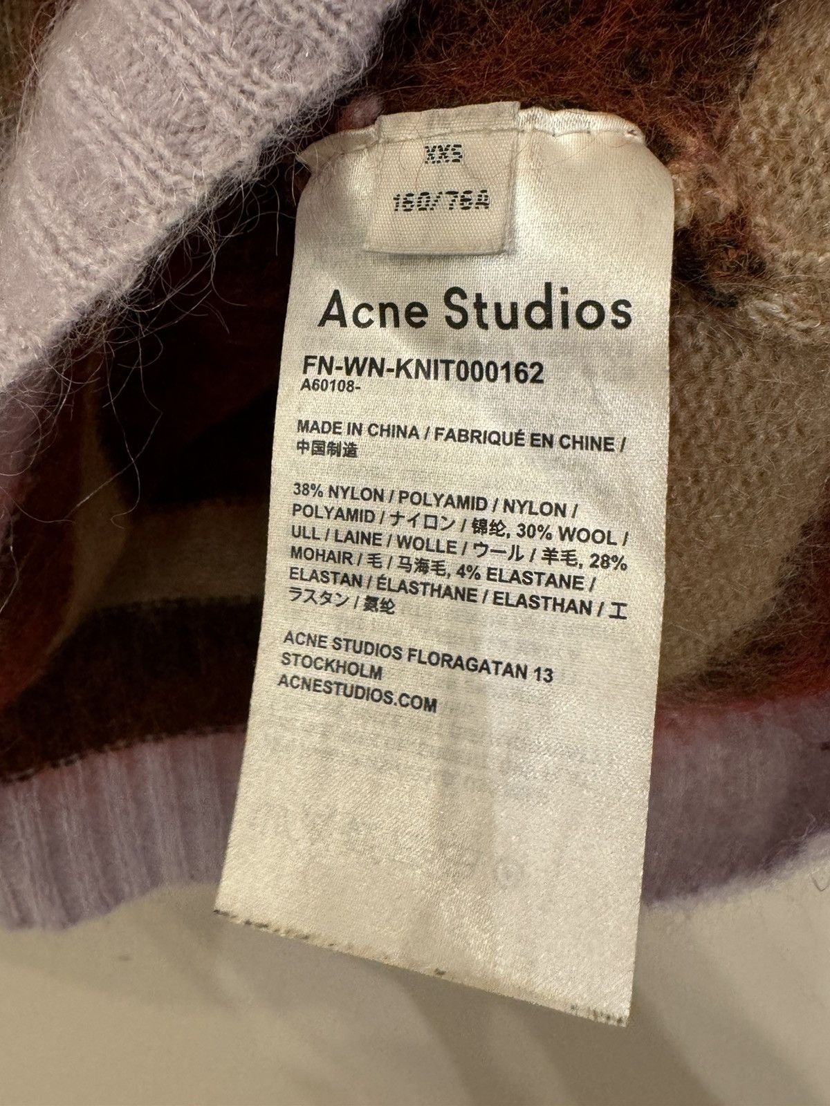 Acne Studios Acne Studios Wool Mohair sweater stripped knitwear Size US S / EU 44-46 / 1 - 4 Thumbnail
