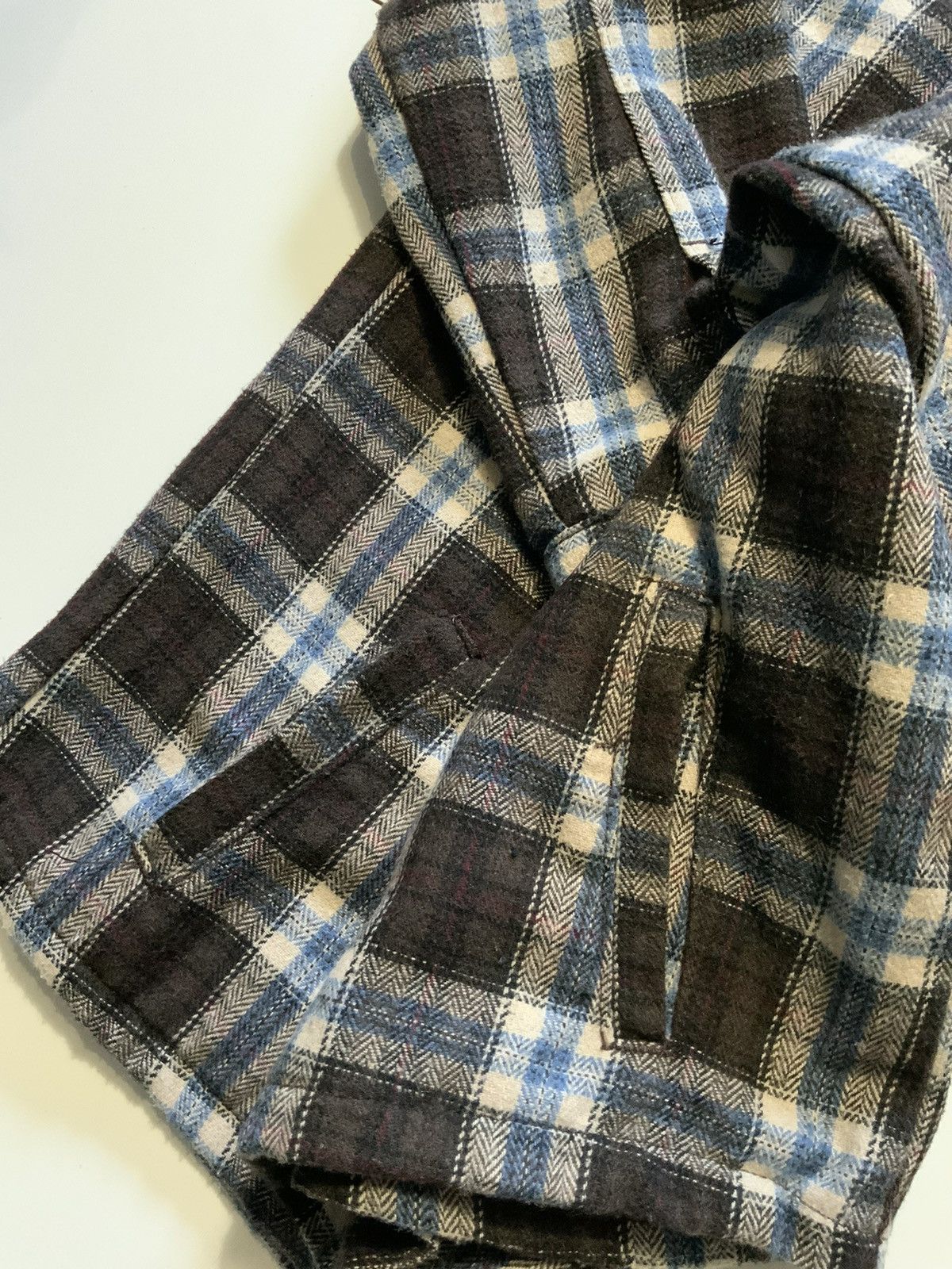 Mondaysuck MondaySuck Herringbone Plaid Zip Hooded Flannel Shirt Jacket Size US M / EU 48-50 / 2 - 6 Thumbnail