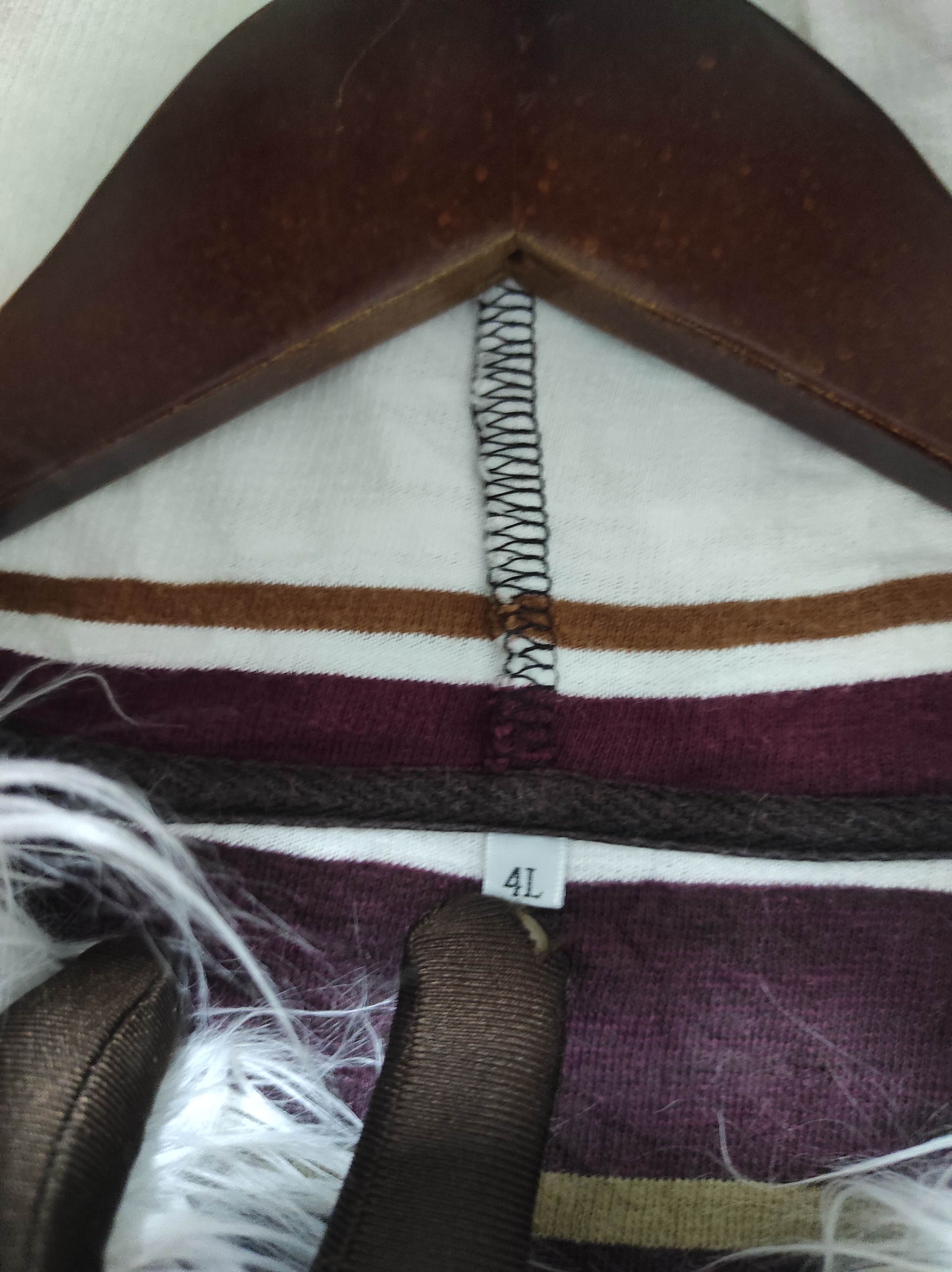 Hysteric Glamour Closshi Stripe zip Fur hoodie IfSixWasNine LGB style Size US L / EU 52-54 / 3 - 8 Thumbnail