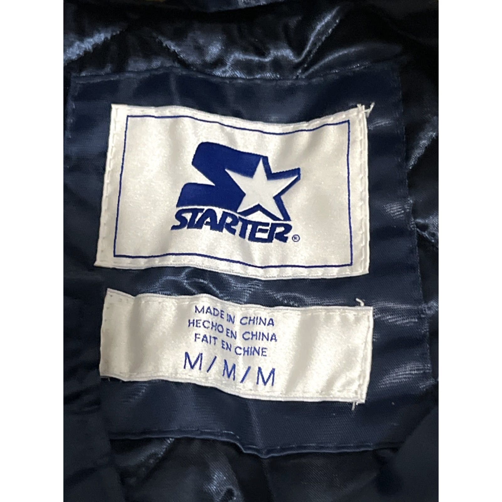 Starter VINTAGE VeeFriends Gift Goat GIFTED Jacket Bomber Blue Satin Nylon GOAT 80s 90s Size M Mens Regular Winter Spring Fall Limited Edition Size US M / EU 48-50 / 2 - 7 Thumbnail