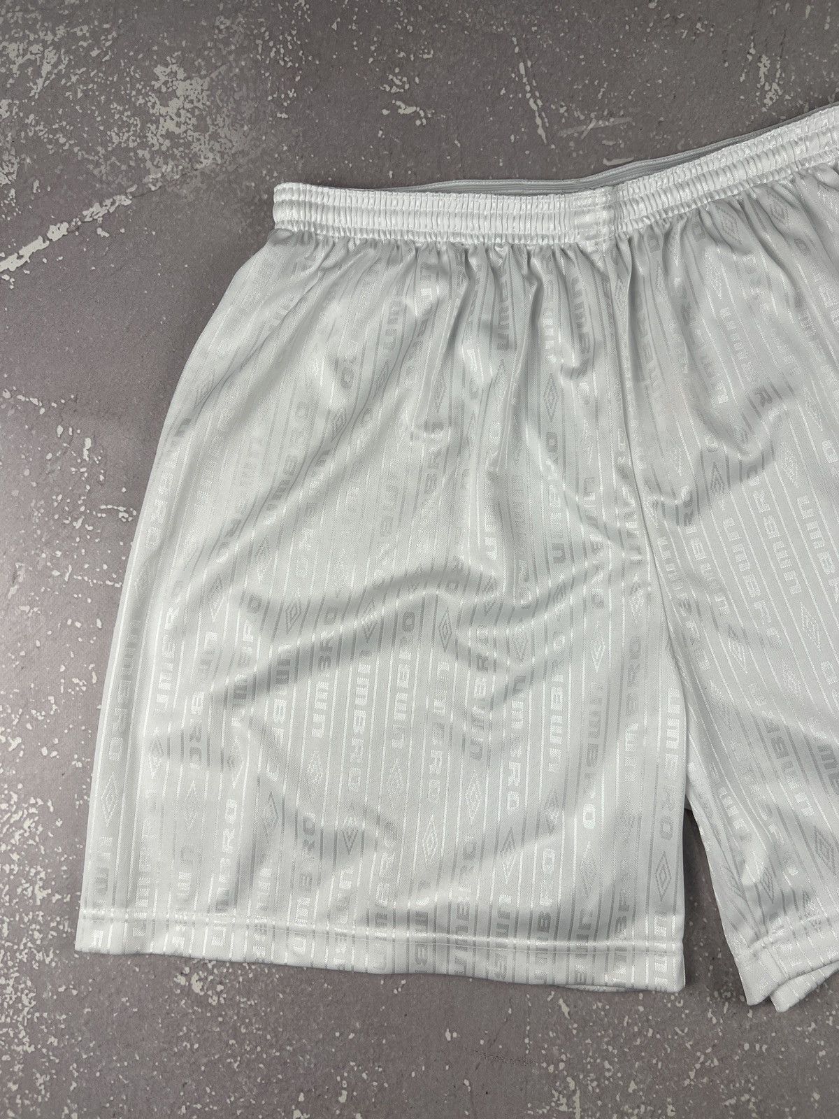 Umbro RARE Vintage Umbro Monogram Shiny Soccer Shorts Blokecore Size US 38 / EU 54 - 3 Thumbnail
