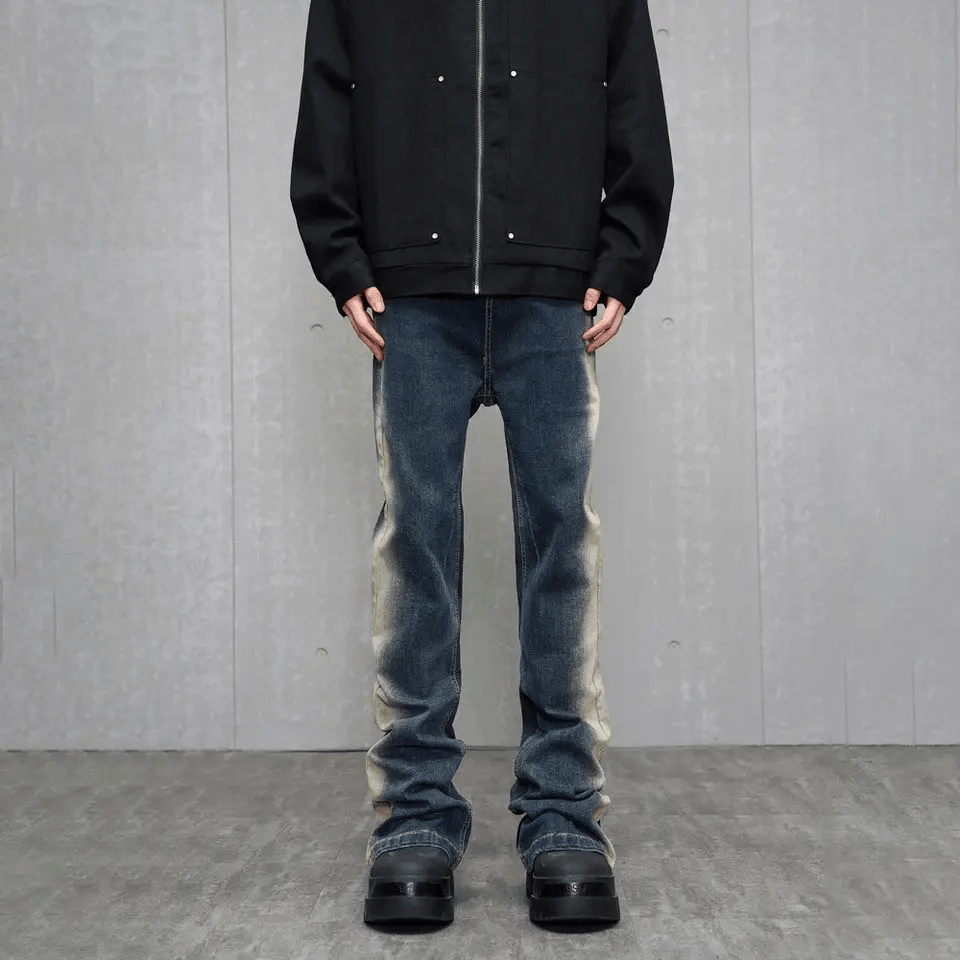 Designer × Japanese Brand Slim Flared Streetwear Vintage Design Jeans Size US 28 / EU 44 - 4 Thumbnail