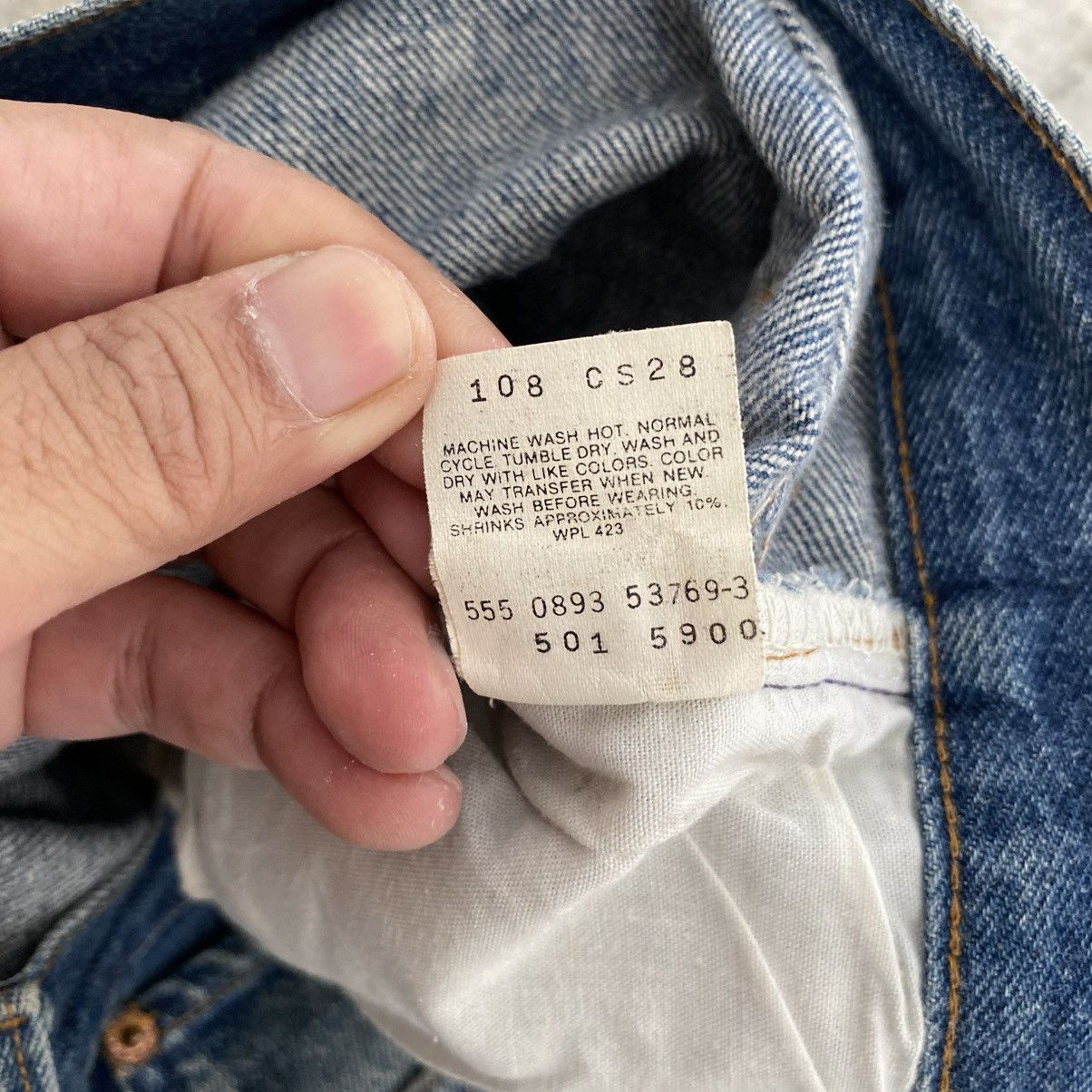 Levi's Size 39x30 Vintage 1993 Levis 501 Faded Blue Denim Jeans Size US 39 - 18 Thumbnail