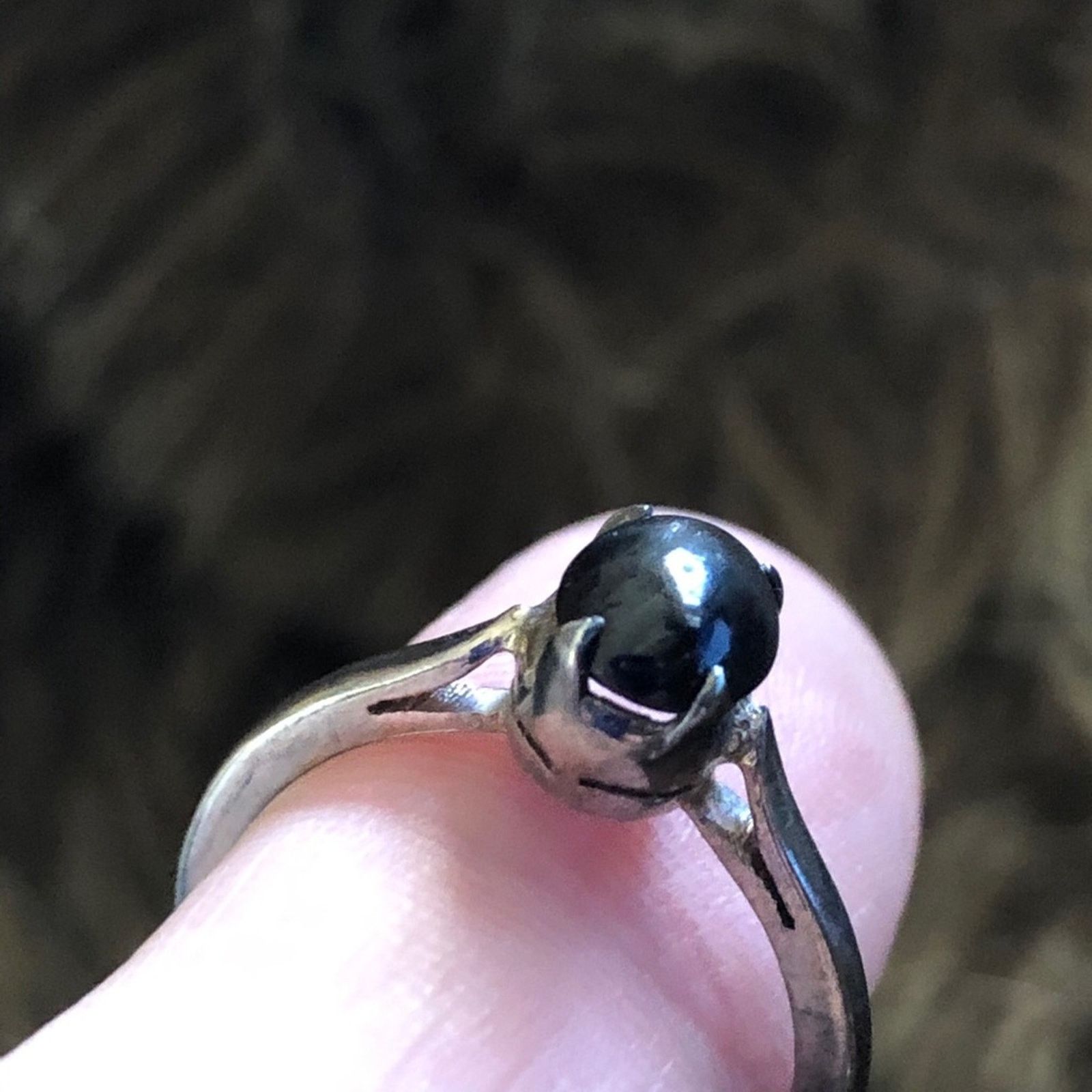 Vintage Vintage black onyx silver tone ring & earring set Size ONE SIZE - 12 Thumbnail