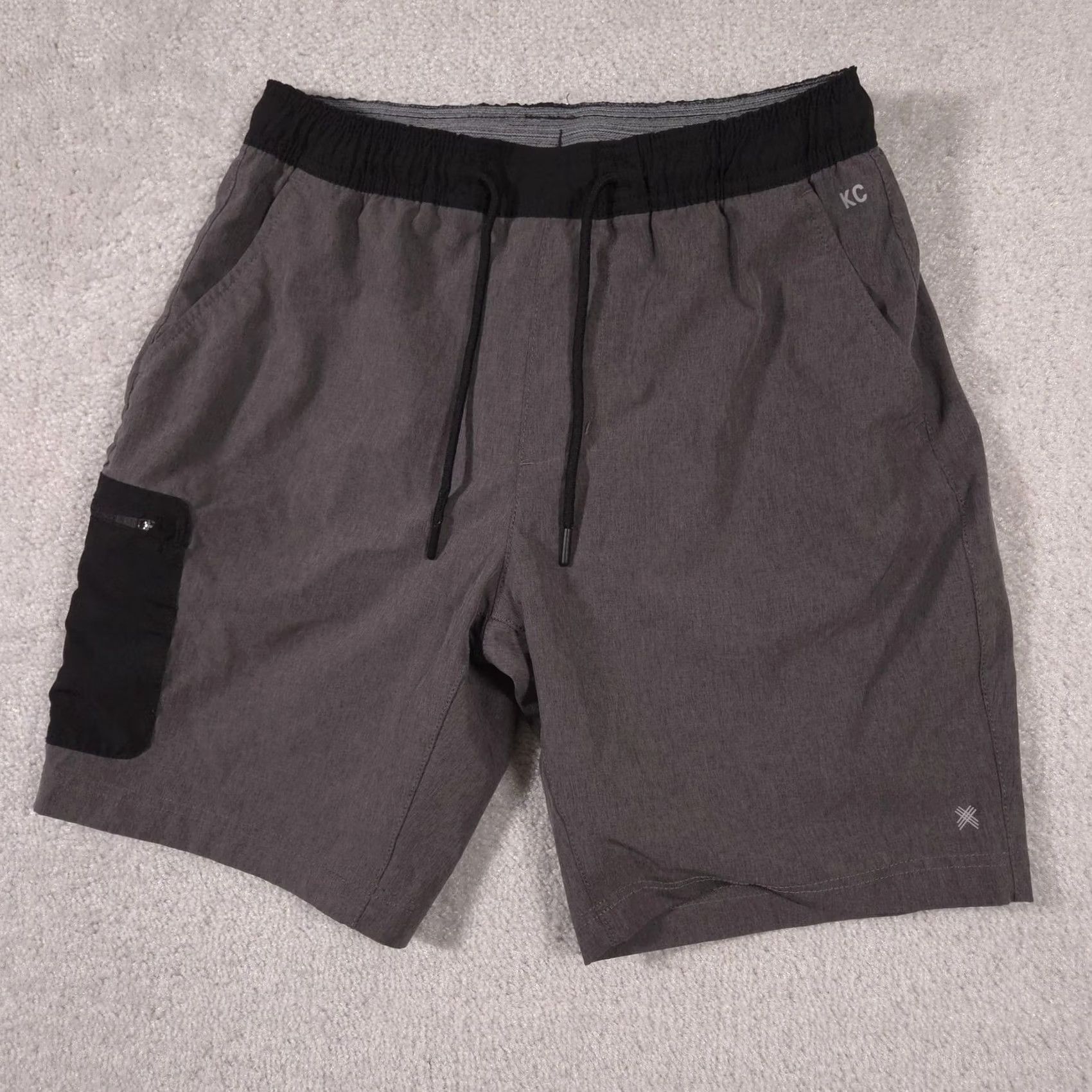 Kenneth Cole Kenneth Cole Shorts Mens Small Gray Black Hybrid Athletic Cargo Pocket Stretch Size US 29 - 2 Thumbnail