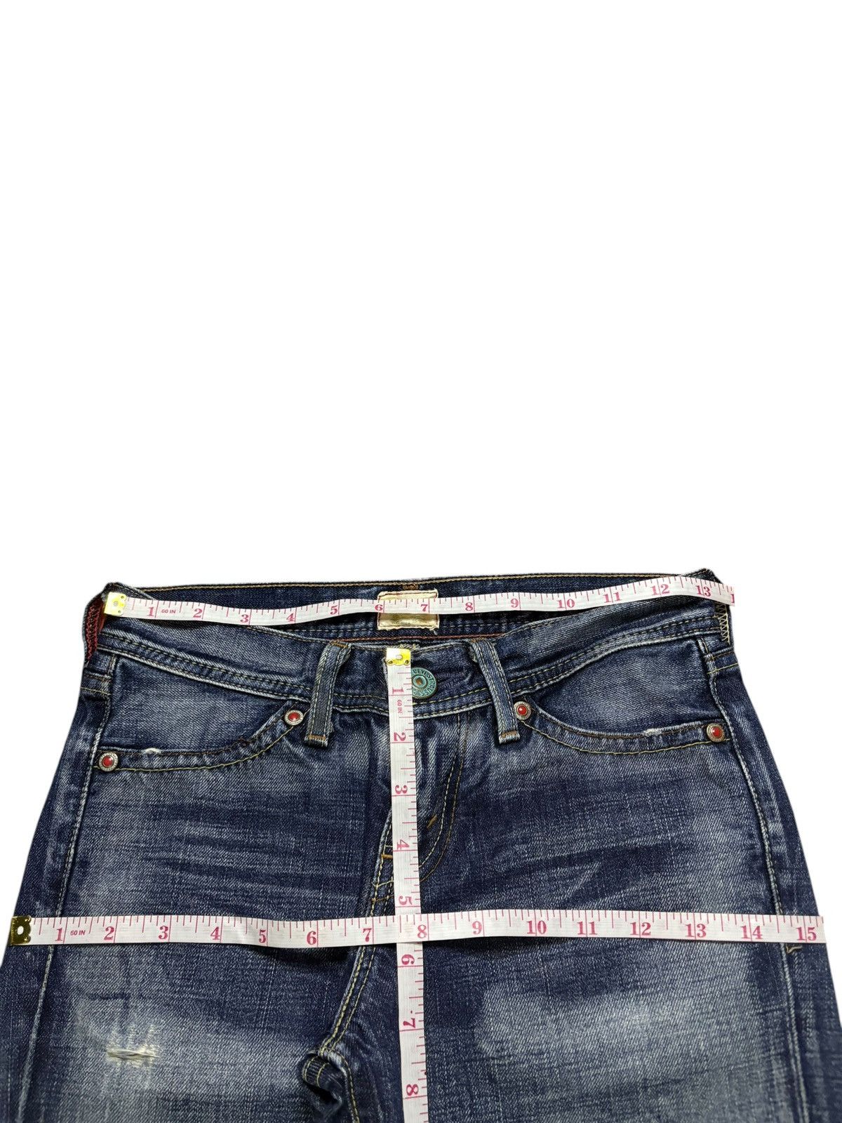 LVC × Levi's × Levi's Vintage Clothing Vintage Levis Reskoop Faded Wash Distressed Rip Flare Jeans Size 26" / US 2 / IT 38 - 12 Thumbnail