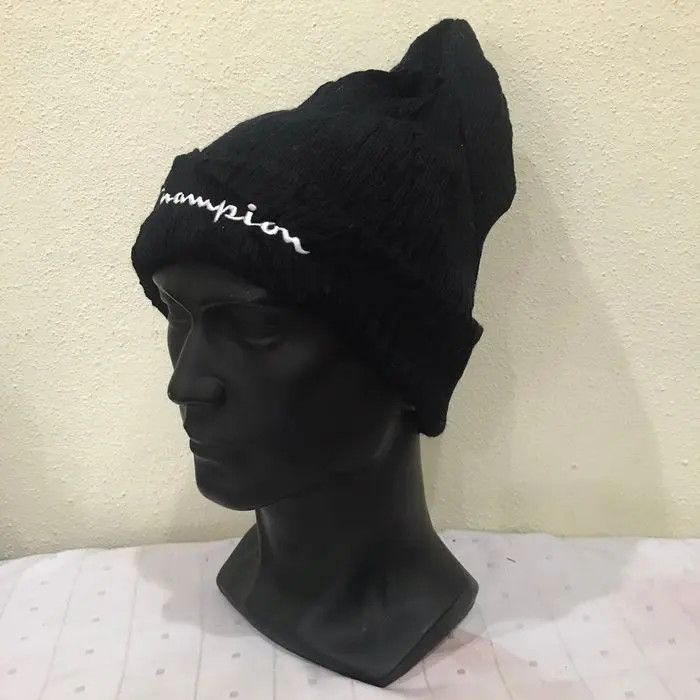 Champion × Vintage Champion Plain Beanie Hat Size ONE SIZE - 3 Thumbnail
