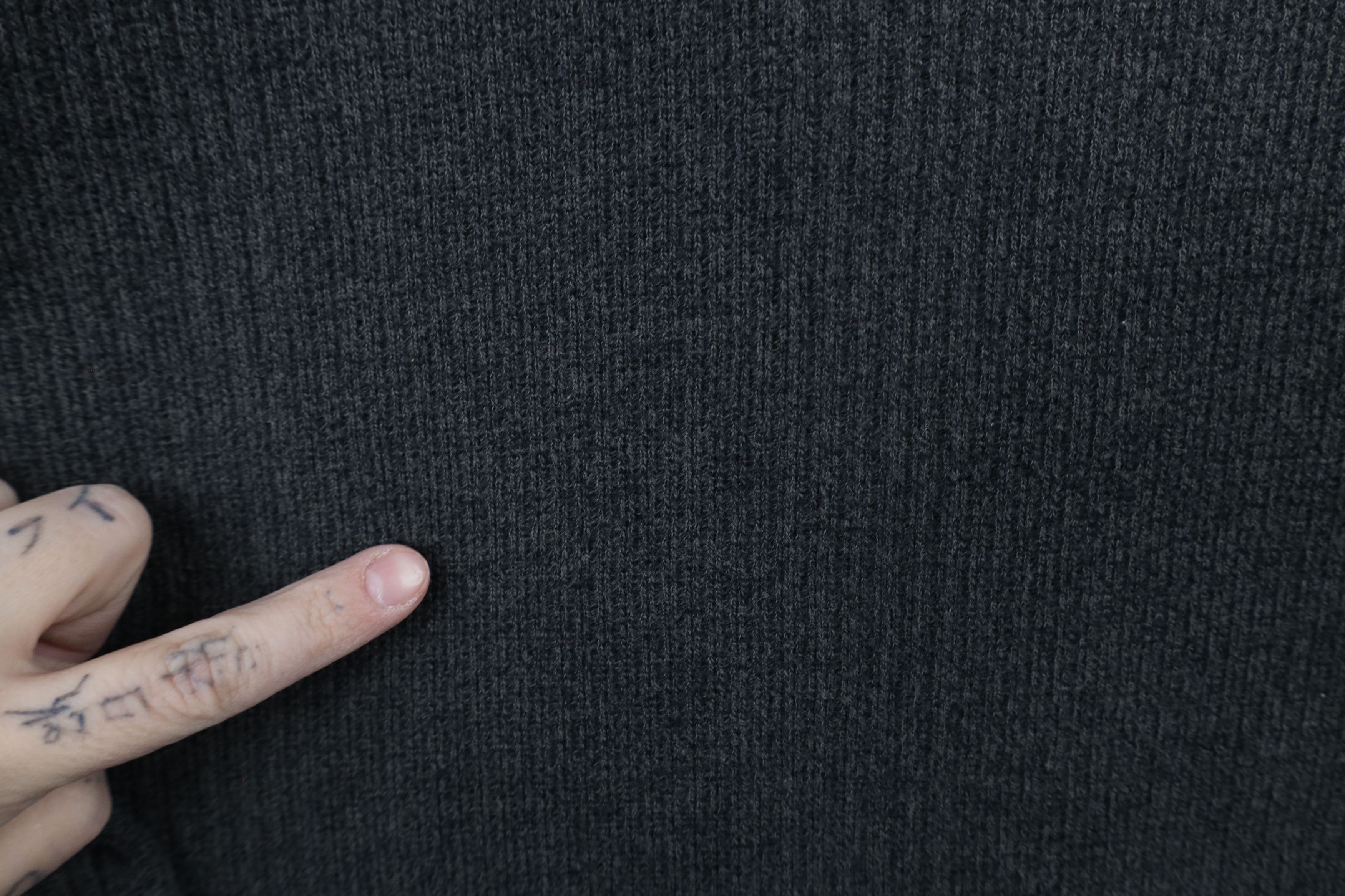 Vintage Vintage 90s Streetwear Ribbed Knit Long Sleeve Polo Gray Size US XL / EU 56 / 4 - 4 Thumbnail