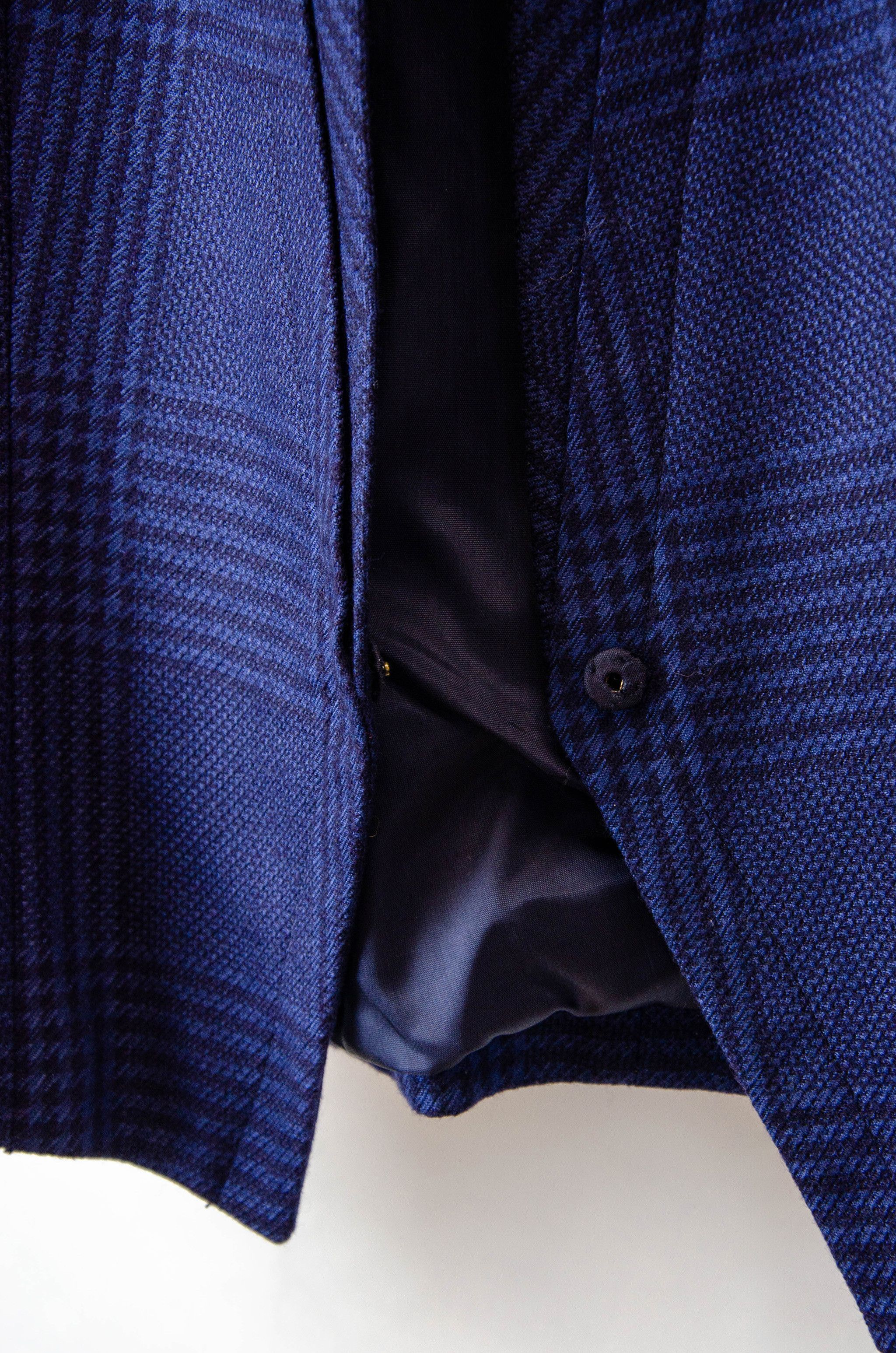 Gucci Gucci Collarless Wool Blazer Blue Check - Size 44 Size M / US 6-8 / IT 42-44 - 7 Thumbnail