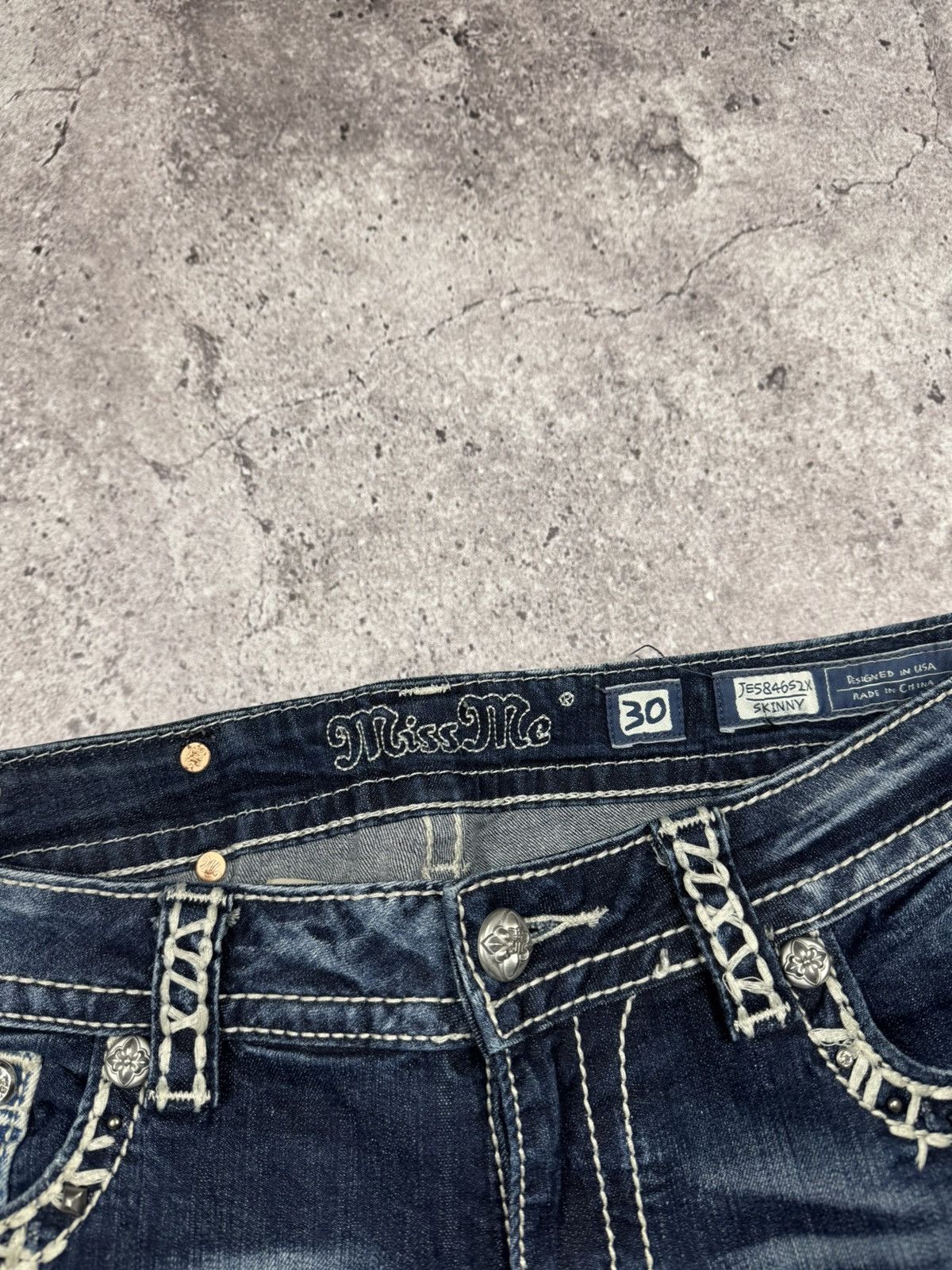 Miss Me Crazy Vintage Y2K Affliction Style Miss Me Jeans Japan denim Size 30" / US 8 / IT 44 - 8 Thumbnail