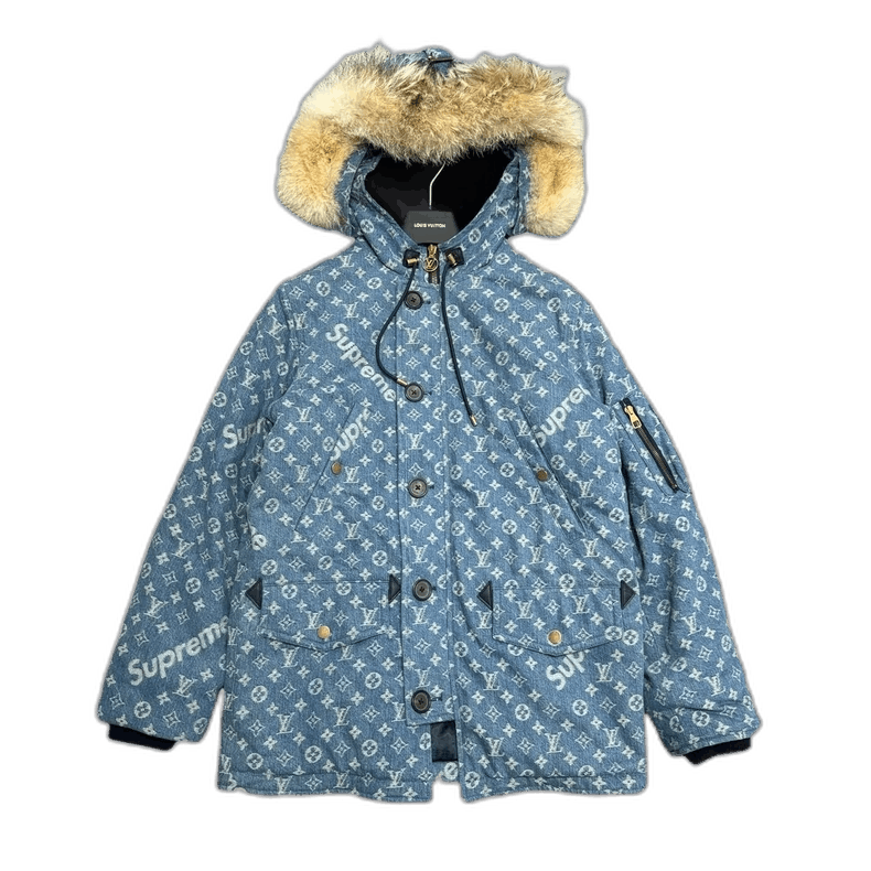 ジャケット・アウター Supreme LOUIS VUITTON LV Jacquard Denim Louis Vuitton X Supreme Jacquard Denim Trucker Jacket | Size