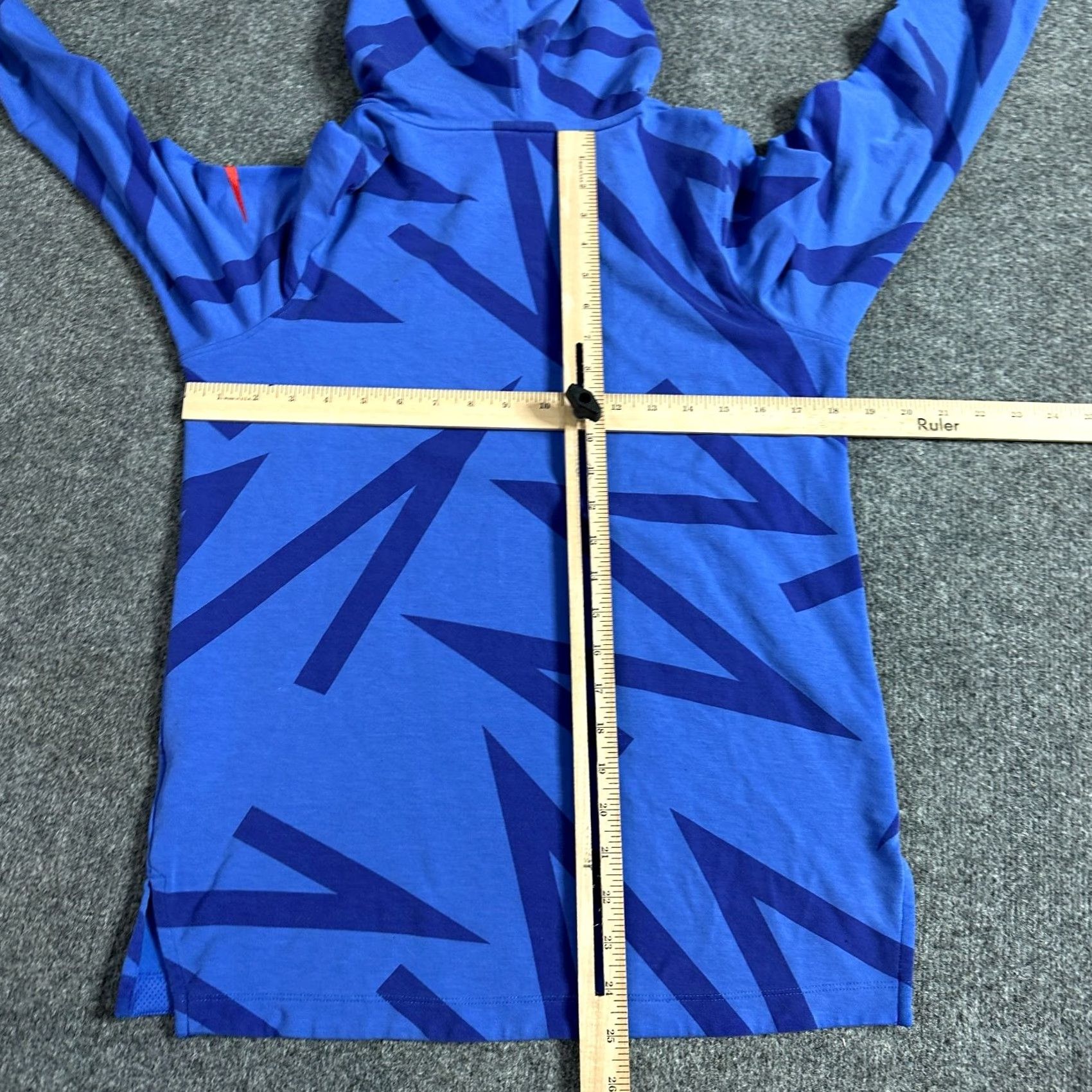 Nike VINTAGE Nike Kyrie Womens Hoodie XL Blue Geometric Pattern Size XL / US 12-14 / IT 48-50 - 2 Thumbnail