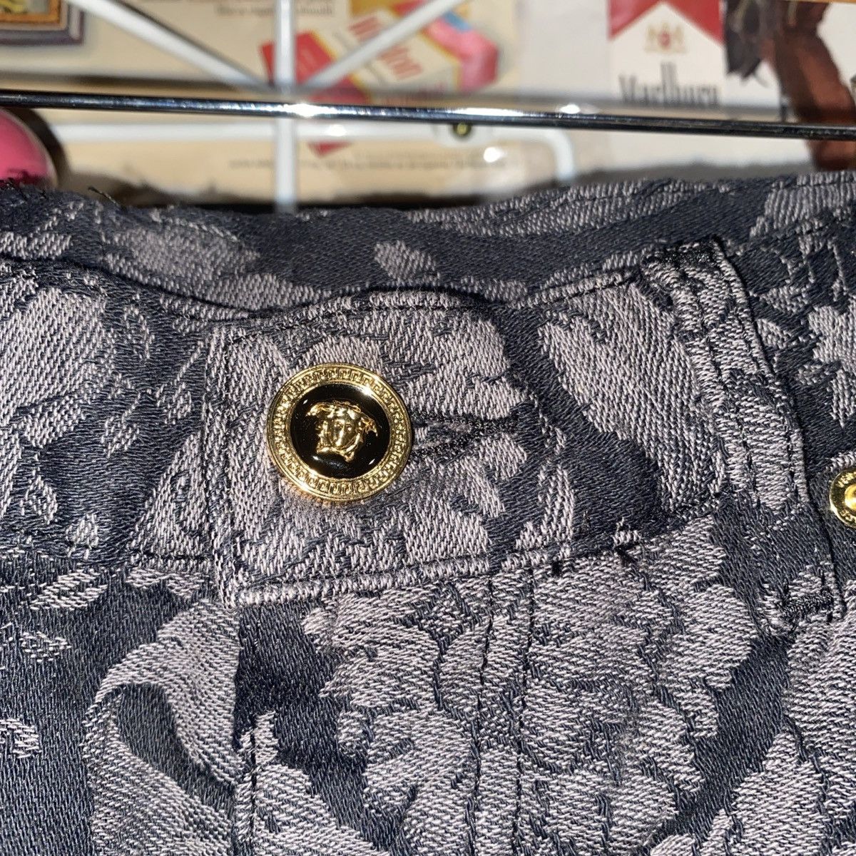 Versace Versace Barocco-Jacquard Mid-Rise Jeans Size US 33 - 4 Thumbnail